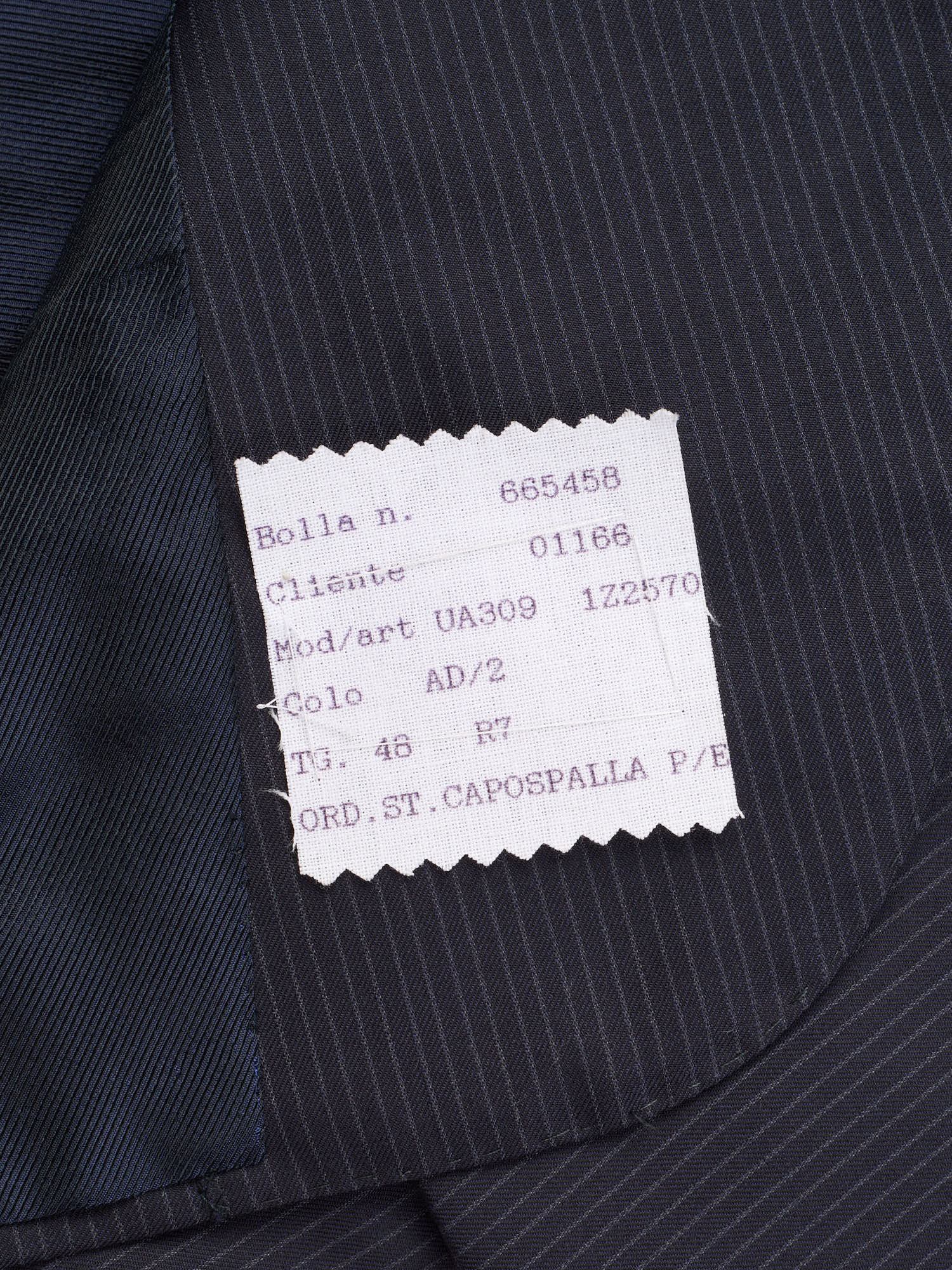 KITON Napoli Handmade Navy Blue Striped 14 Micron Super 180's Wool Suit