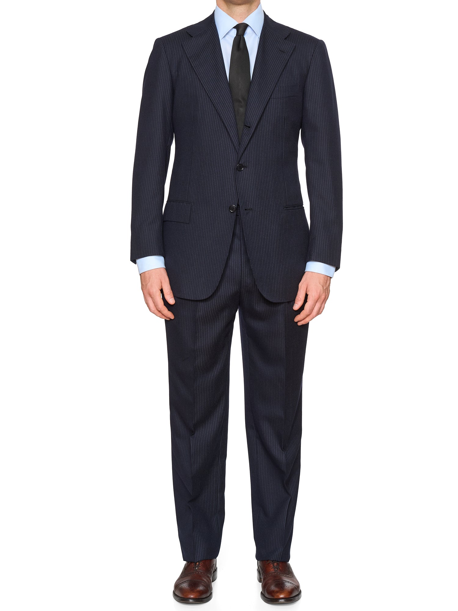 KITON Napoli Handmade Navy Blue Cashmere Suit