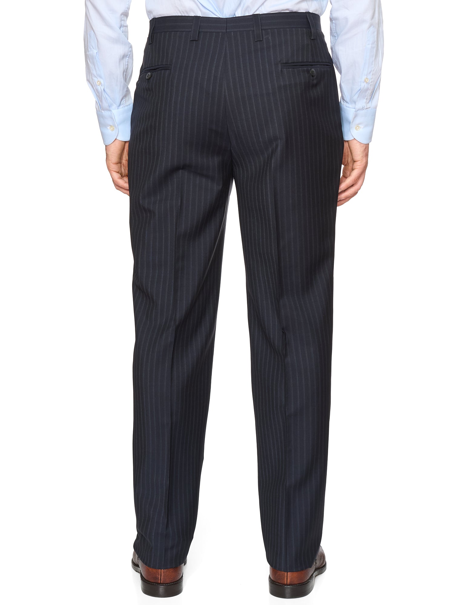KITON Napoli Handmade Navy Striped Wool-Mohair Suit