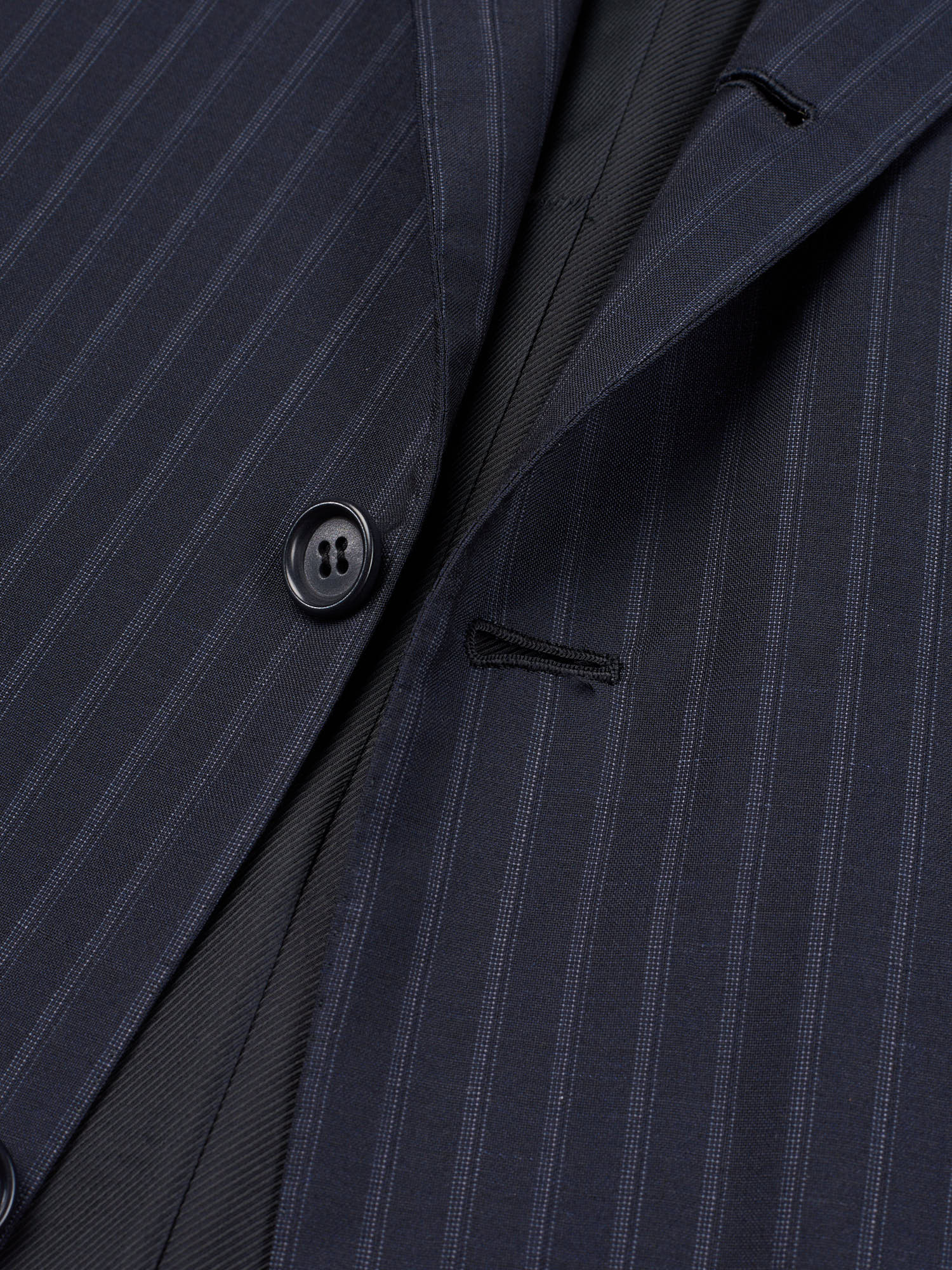 KITON Napoli Handmade Navy Striped Wool-Mohair Suit