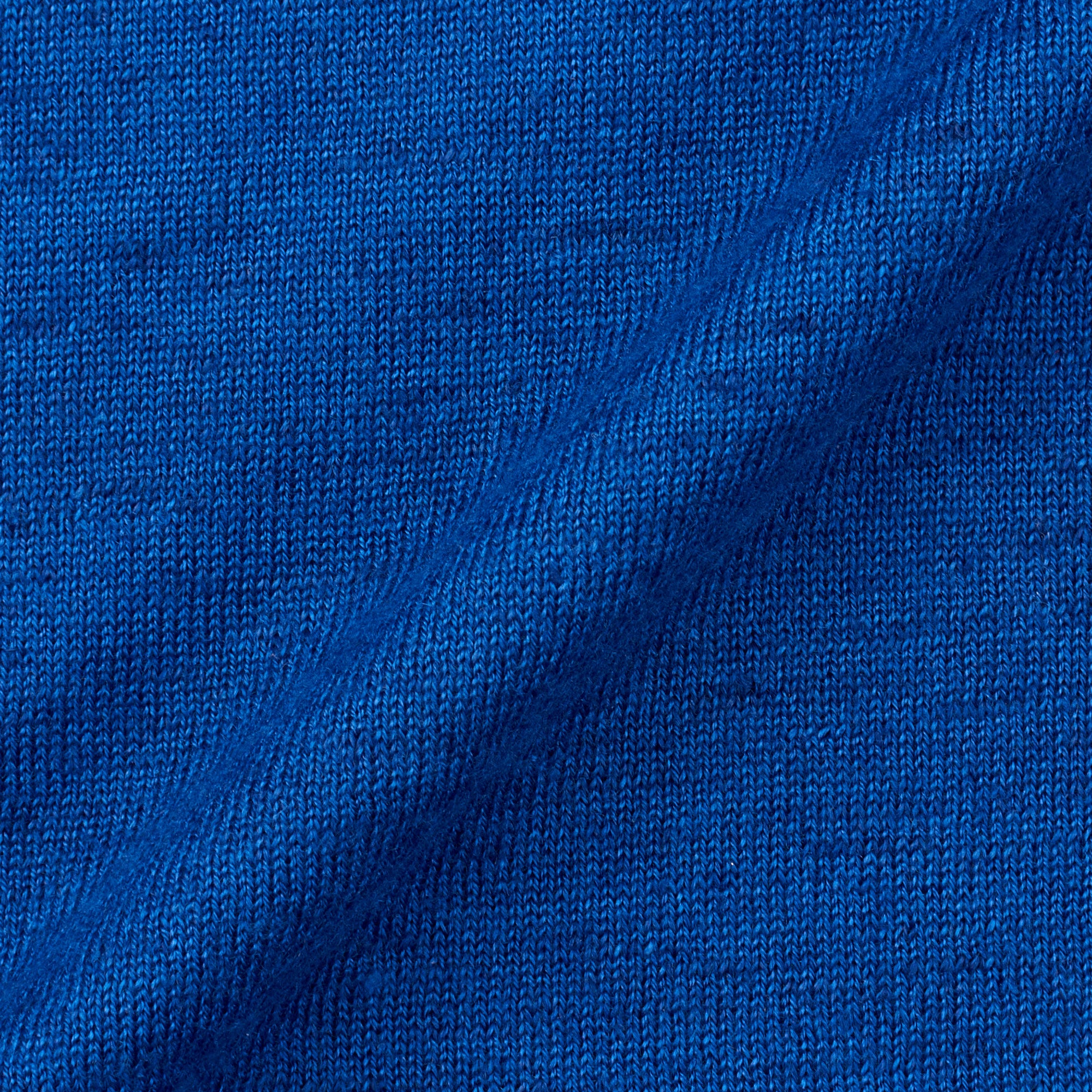 KITON Napoli Handmade Royal Blue Silk-Linen Crewneck Sweater EU 50 NEW US M KITON