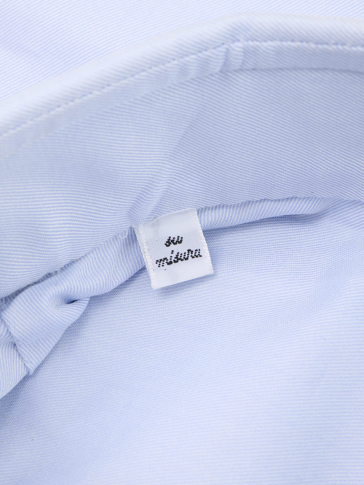 KITON Napoli Handmade Light Blue Twill Cotton French Cuff Dress Shirt