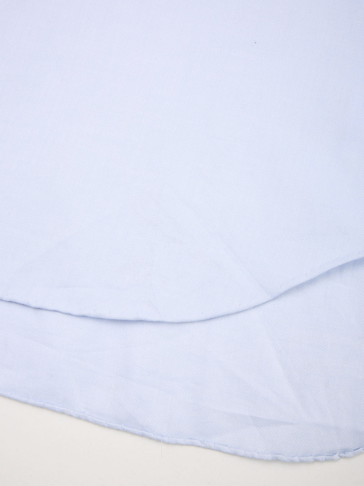 KITON Napoli Handmade Light Blue Twill Cotton French Cuff Dress Shirt