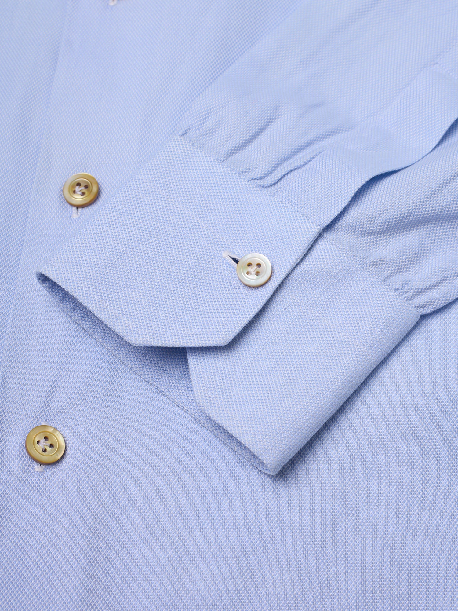 KITON Napoli Light Blue Oxford Cotton Dress Shirt