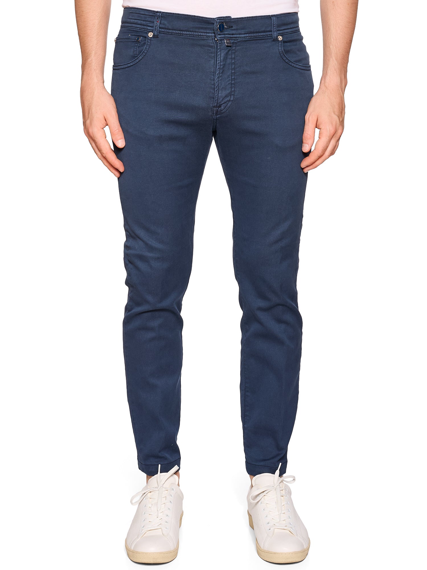 KITON Napoli Navy Blue Cotton Super Slim Fit Jeans US 32 EU 48