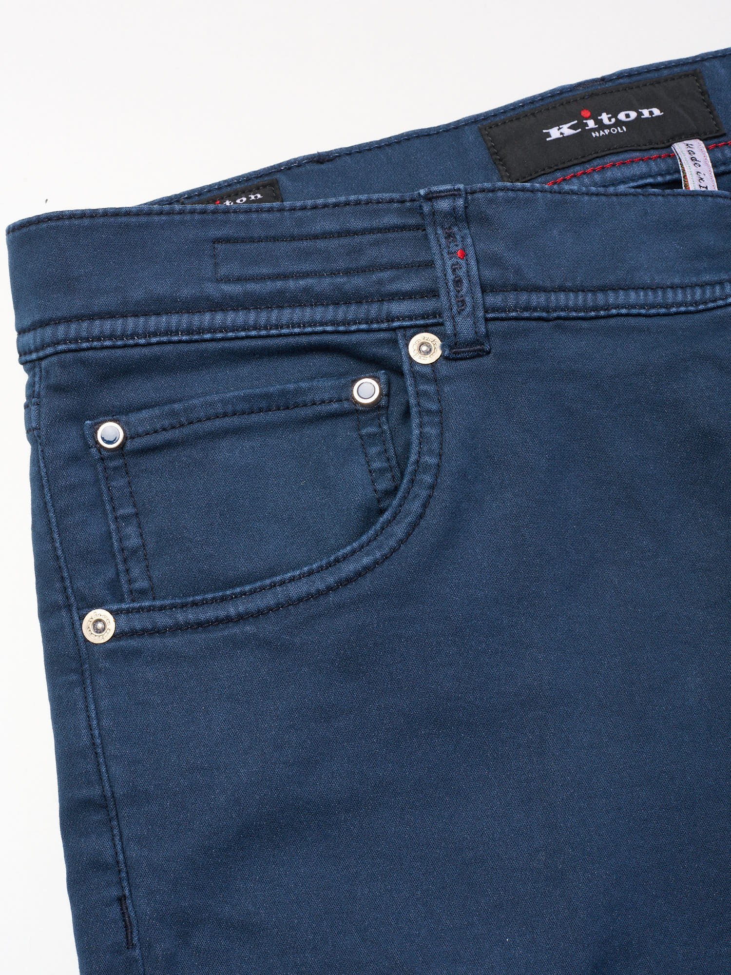 KITON Napoli Navy Blue Cotton Super Slim Fit Jeans US 32 EU 48