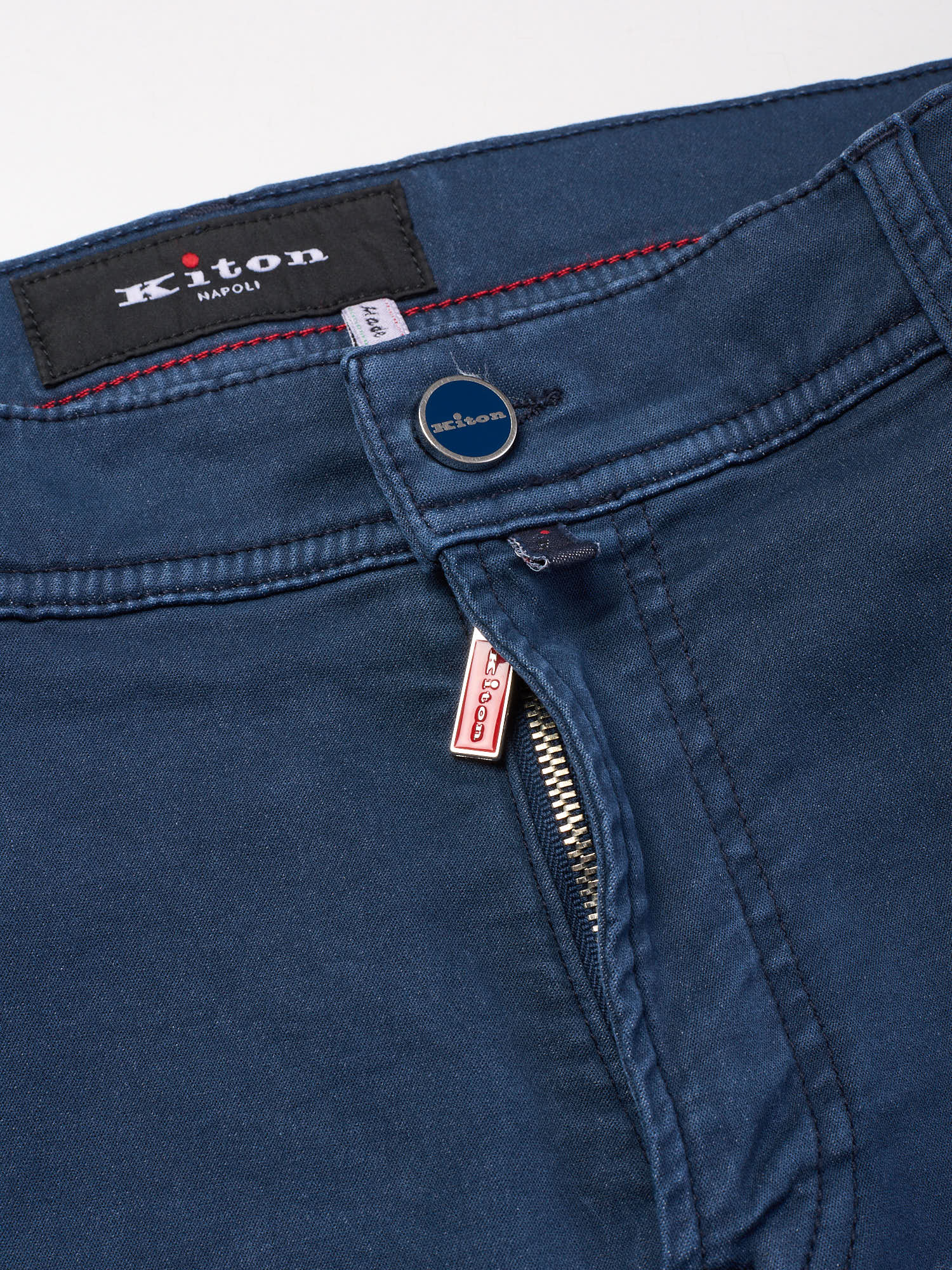 KITON Napoli Navy Blue Cotton Super Slim Fit Jeans US 32 EU 48