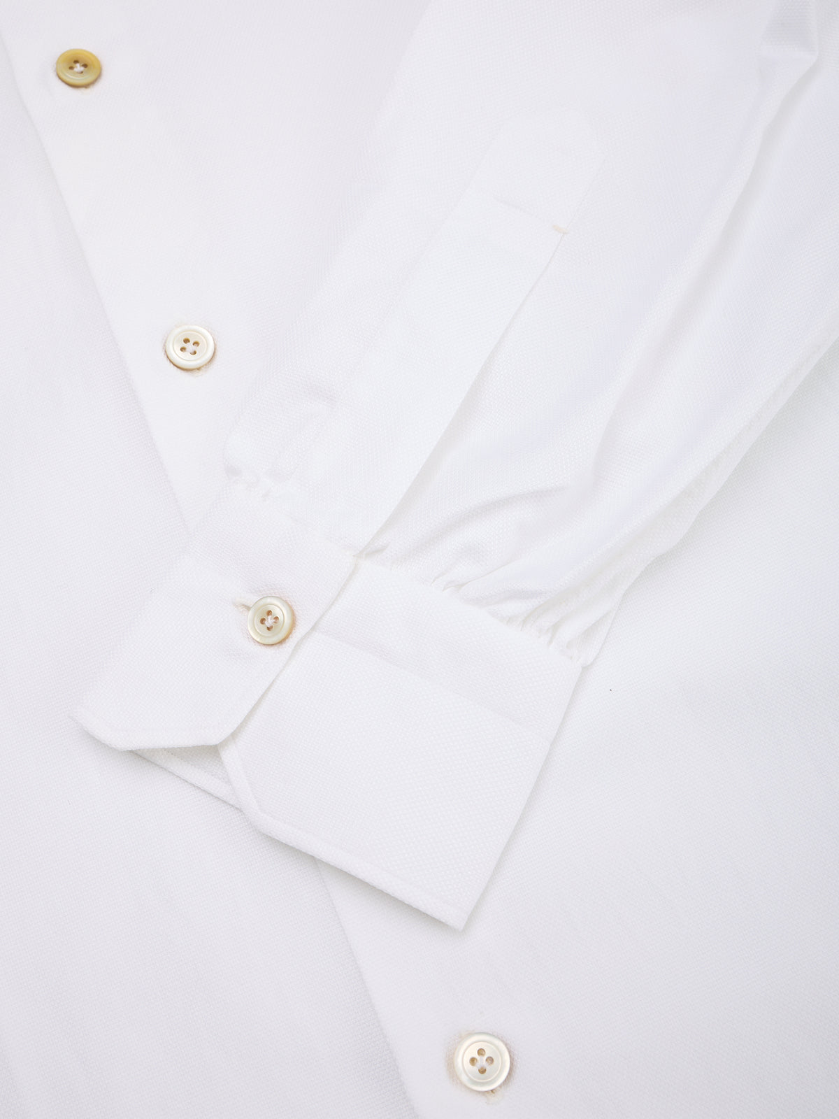 KITON Napoli Handmade White Oxford Cotton Button Down Dress Shirt 15.5 NEW 39