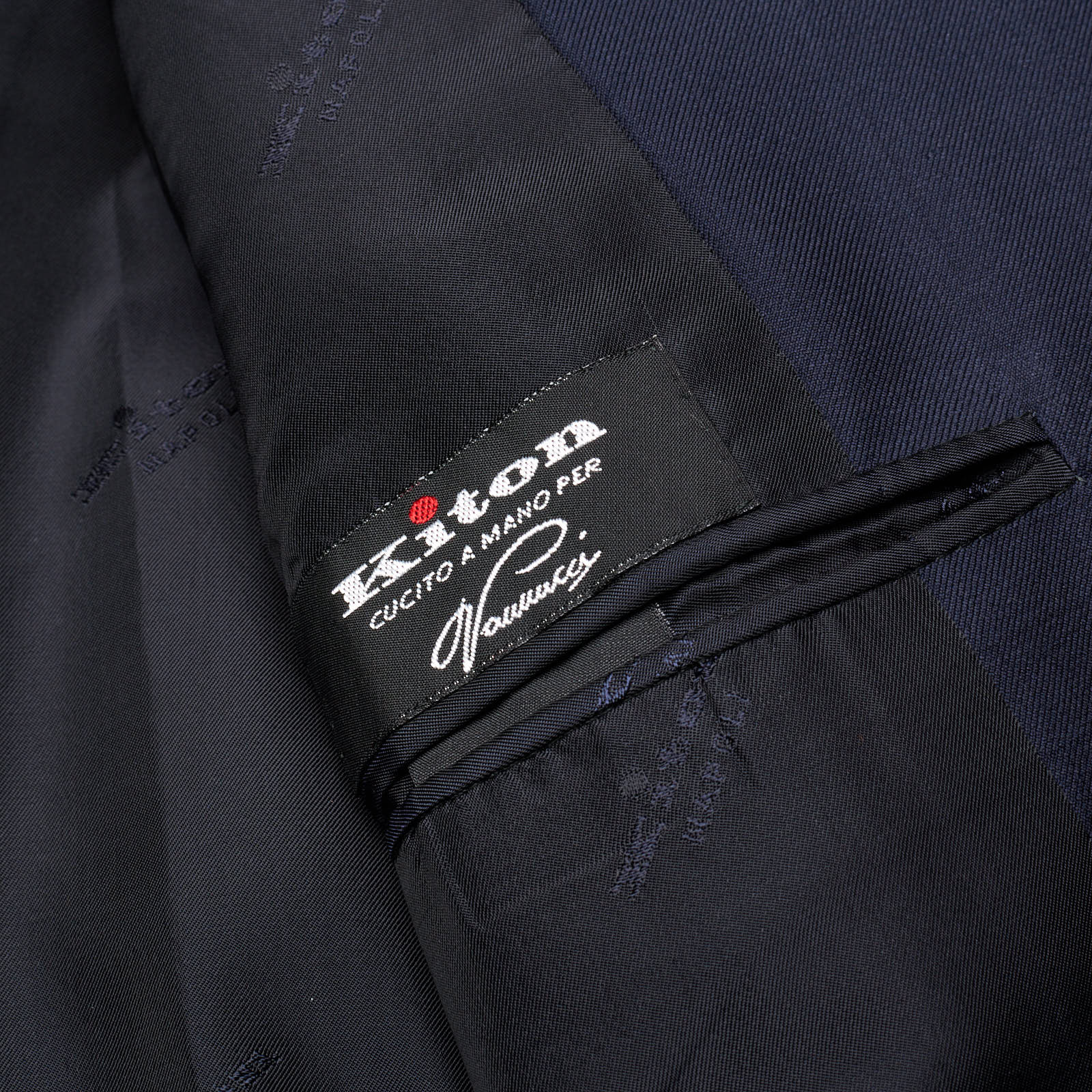 KITON Napoli "Sherwani" Bespoke Blue Stand-up Collar Coat Jacket EU 48 NEW US 38