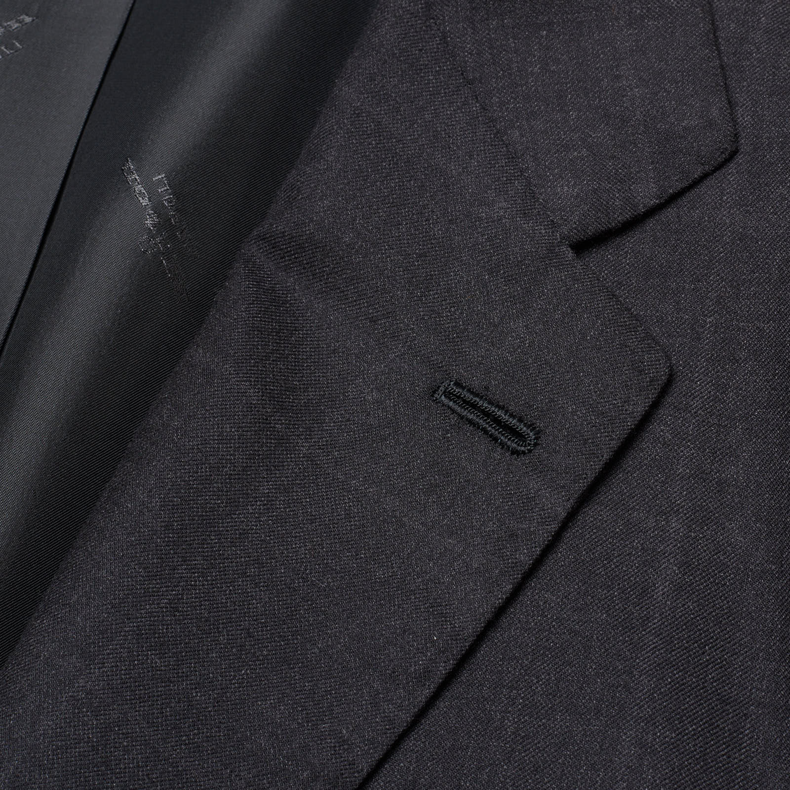 KITON Napoli Charcoal Gray Wool 14 Micron Super 180's Suit EU 60 NEW US 50
