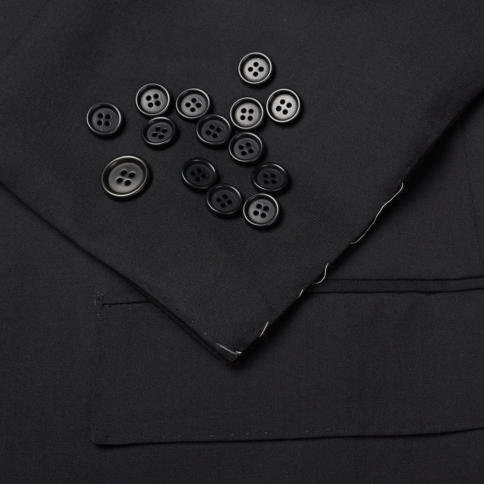 KITON Napoli for VANNUCCI Handmade Black Wool Elegant Suit EU 54 NEW US 44 Regular Fit KITON