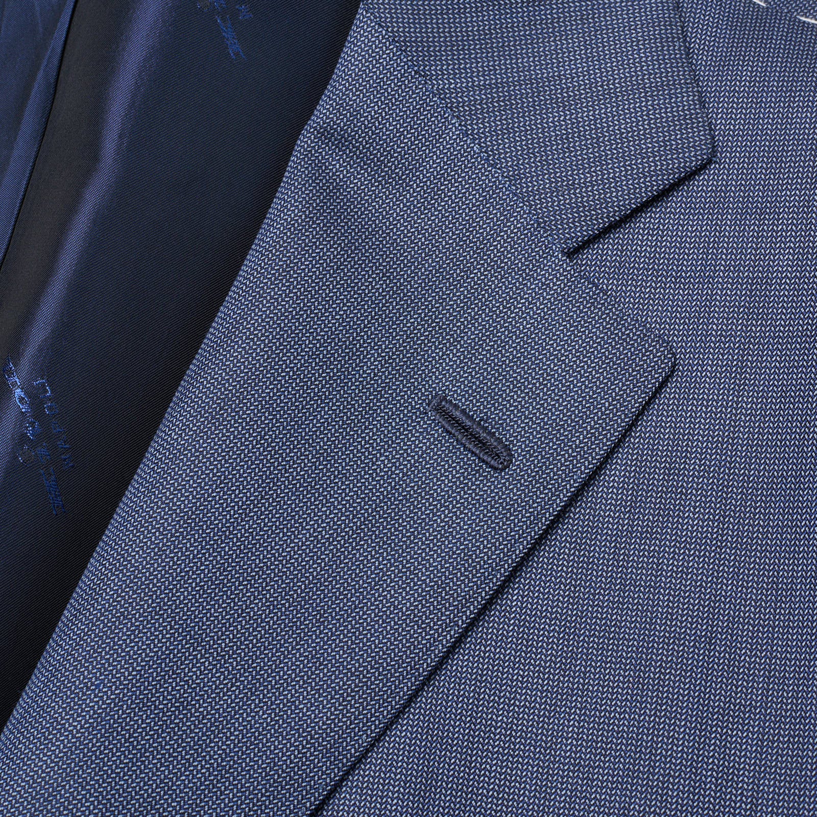 KITON Napoli for VANNUCCI Handmade Blue Wool Jacket EU 50 NEW US 40