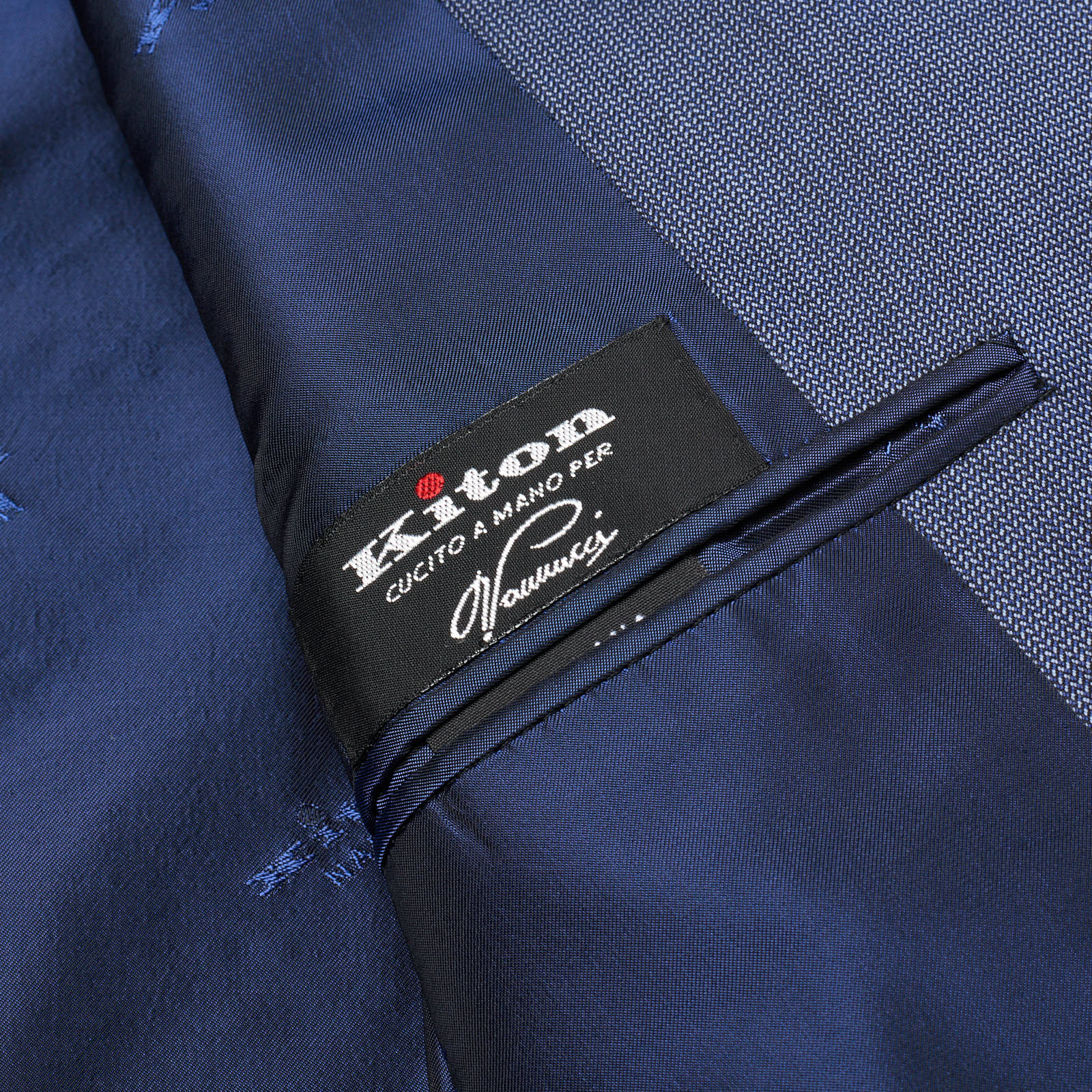 KITON Napoli for VANNUCCI Handmade Blue Wool Jacket EU 50 NEW US 40