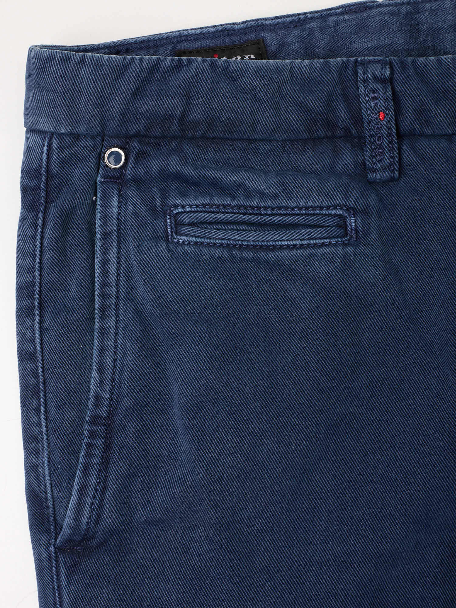 KITON Navy Blue Cotton Slim Fit Chino Pants US 32