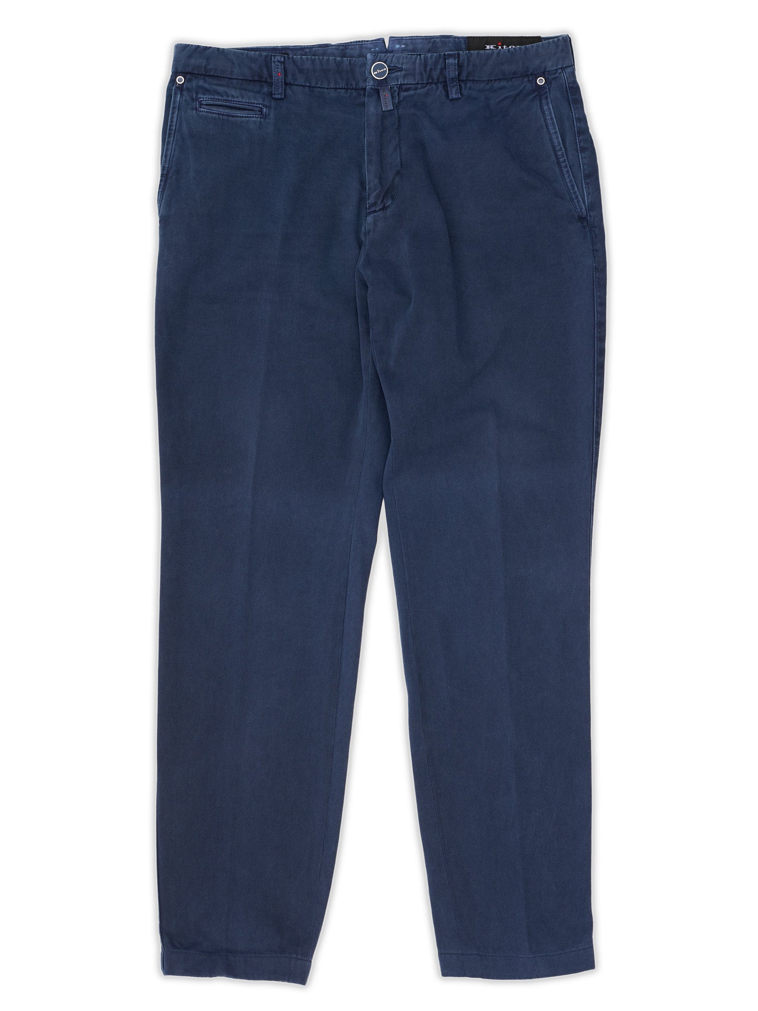 KITON Navy Blue Cotton Slim Fit Chino Pants US 32