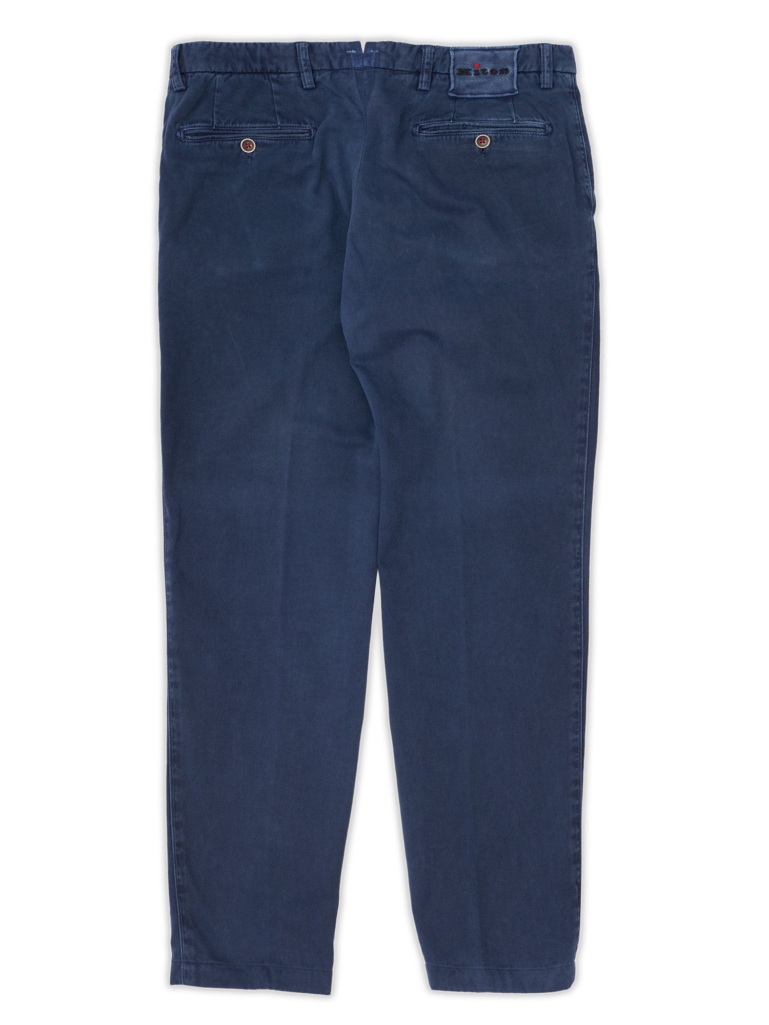 KITON Navy Blue Cotton Slim Fit Chino Pants US 32