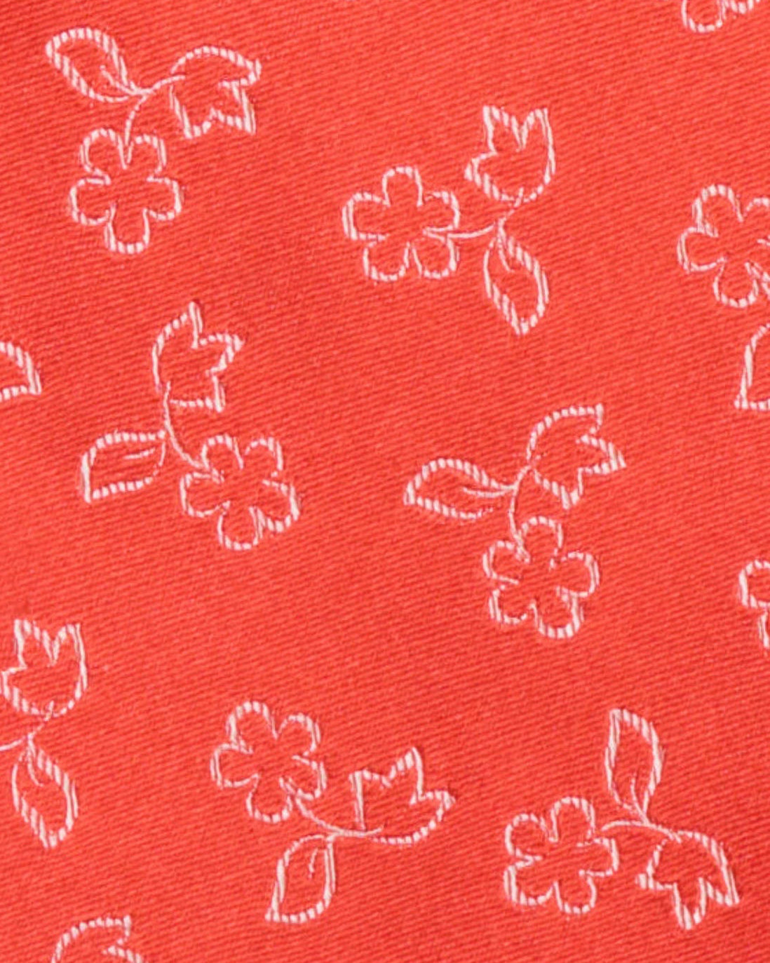 KITON Red Floral Seven Fold Silk Tie NEW