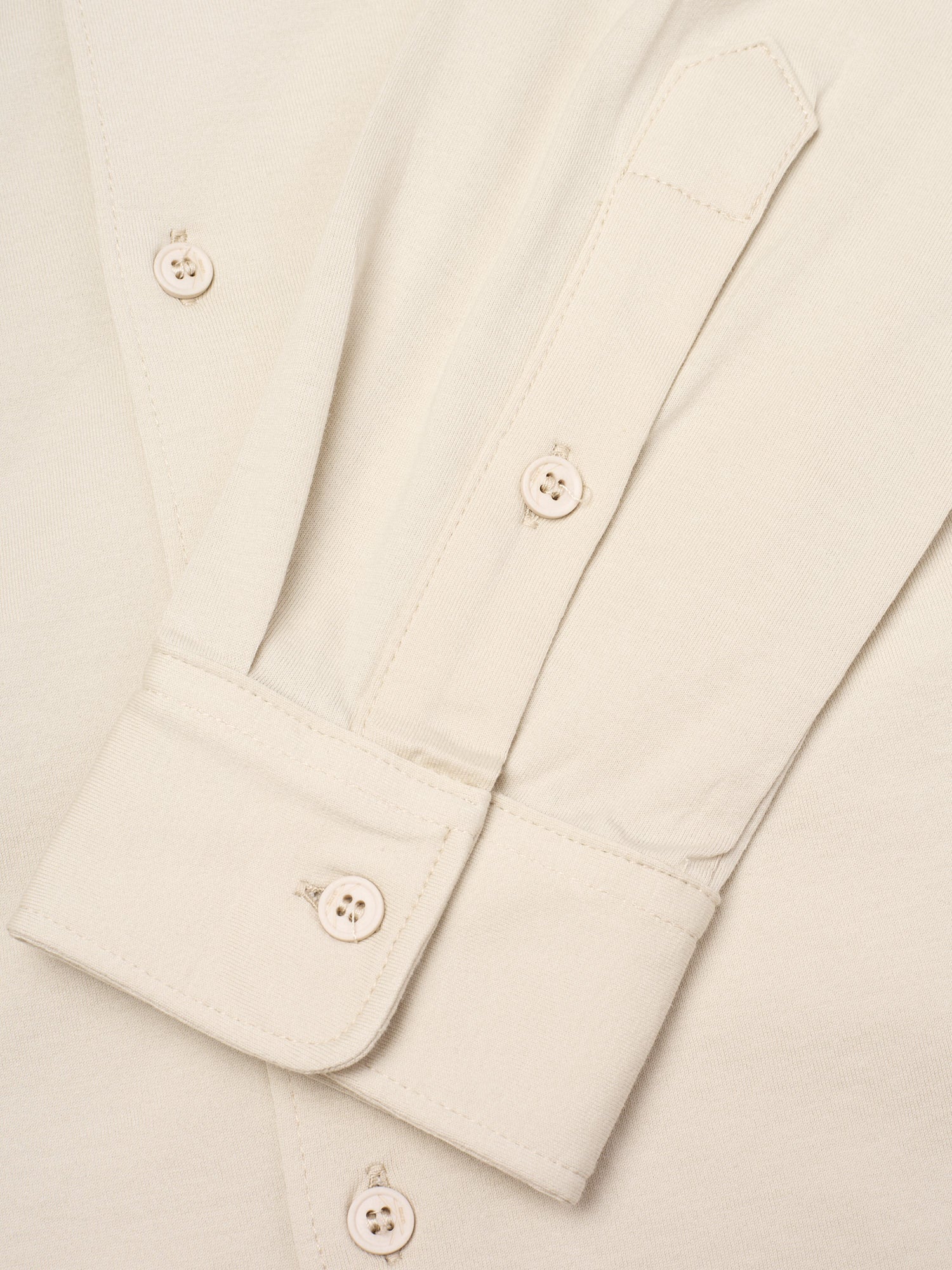 KITON KIRED "Capri" Beige Crepe Cotton Long Sleeve Shirt