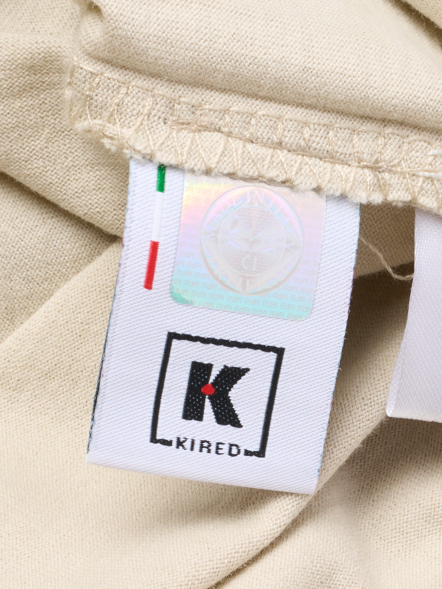 KITON KIRED "Capri" Beige Crepe Cotton Long Sleeve Shirt