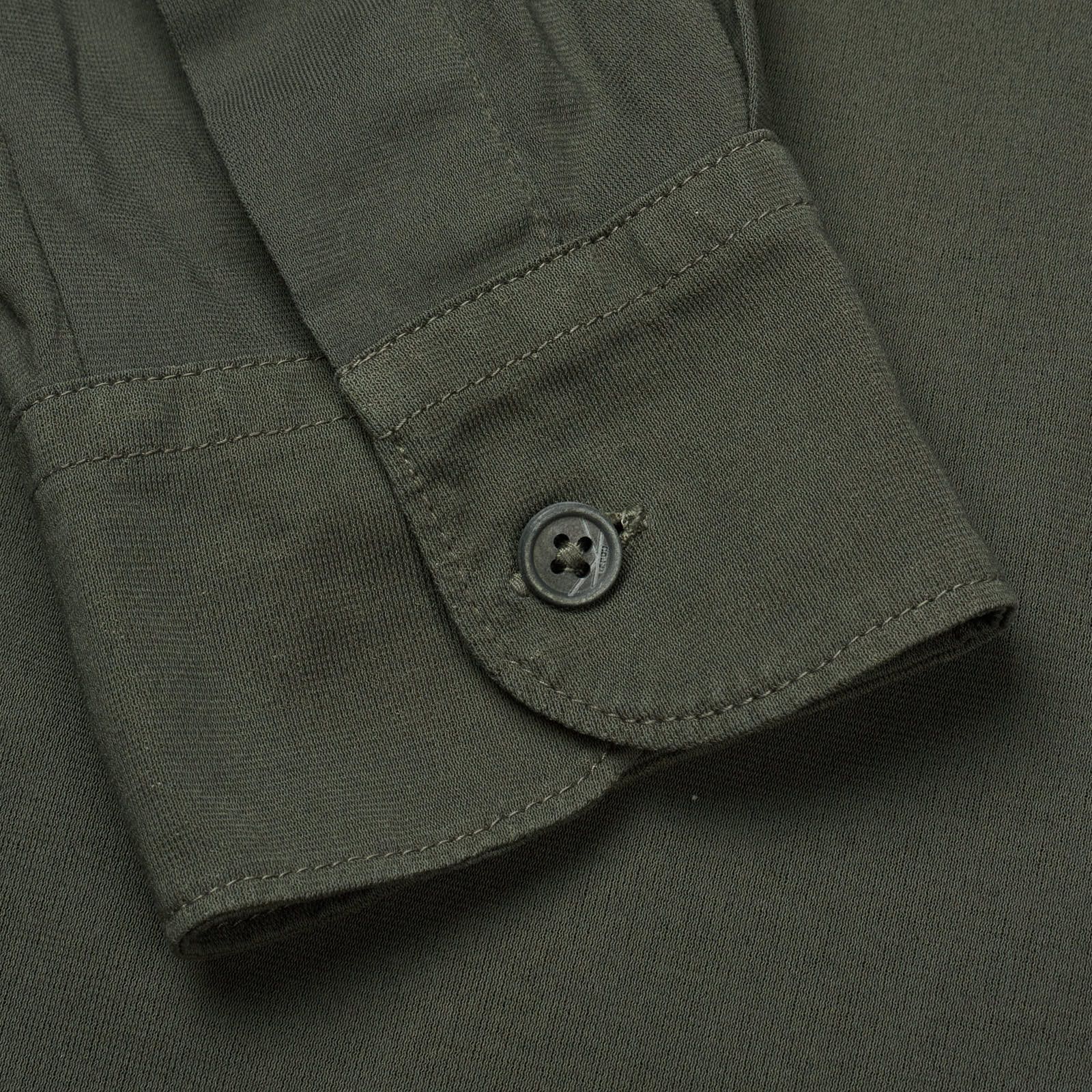 Kiton KIRED "Capriml" Green Cotton Long Sleeve Polo Shirt EU 52 NEW US L Slim