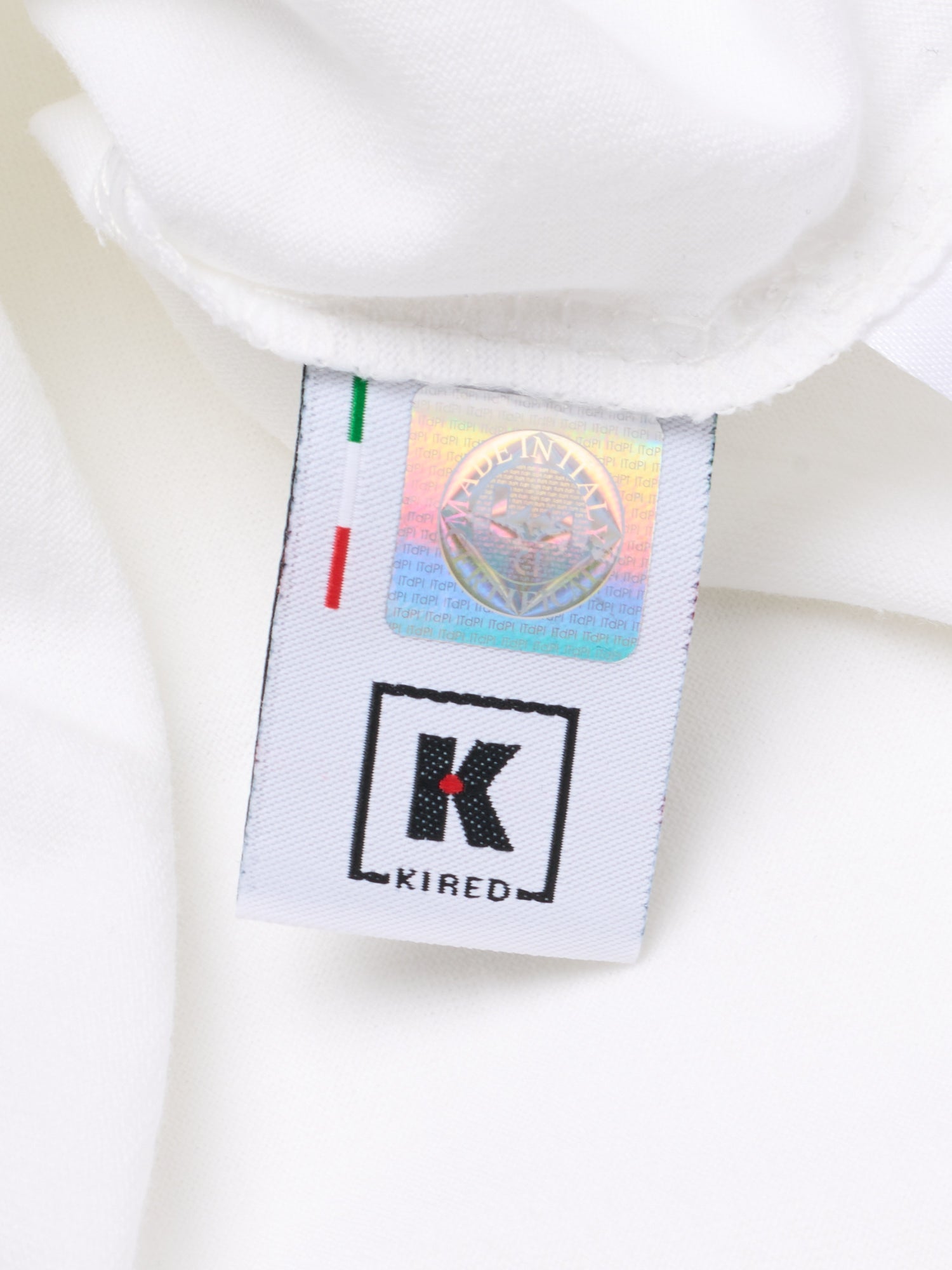 KITON KIRED "Kiss" White Exclusive Crepe Cotton Short Sleeve T-Shirt