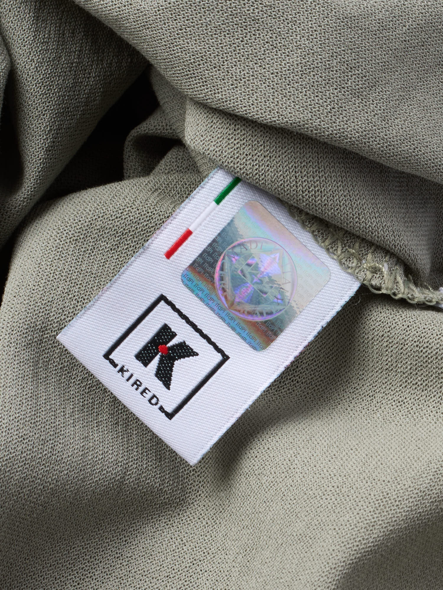 KITON KIRED "Positano" Gray Exclusive Crepe Cotton Short Sleeve Polo