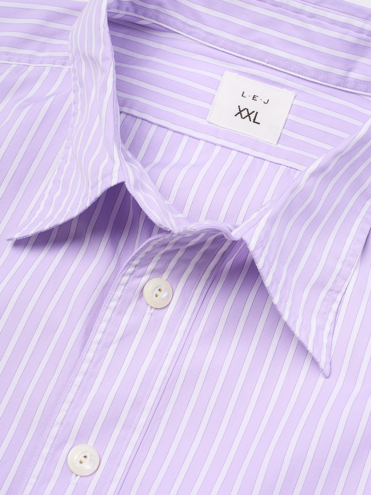 L.E.J Purple-White Striped Come-Up-To-The-Studio Shirt XXL NEW