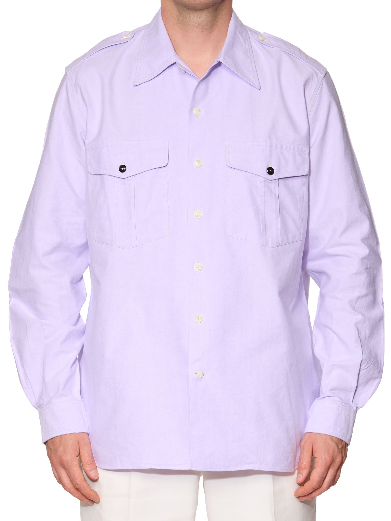 L.E.J Purple Oxford Cotton RN Work Shirt XXL NEW