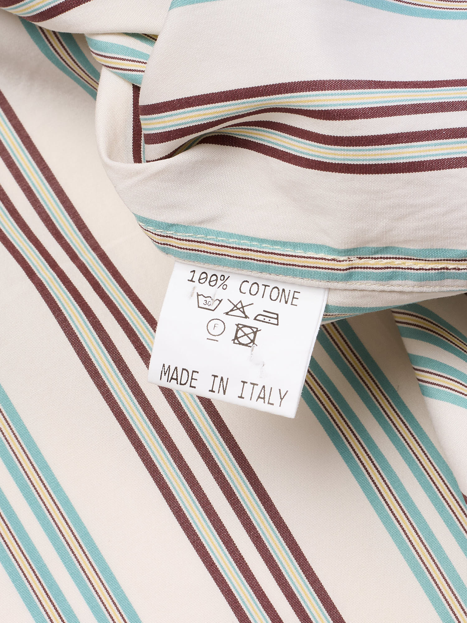 L.E.J White Brown-Green Striped Come-Up-To-The-Studio Shirt US XXL NEW