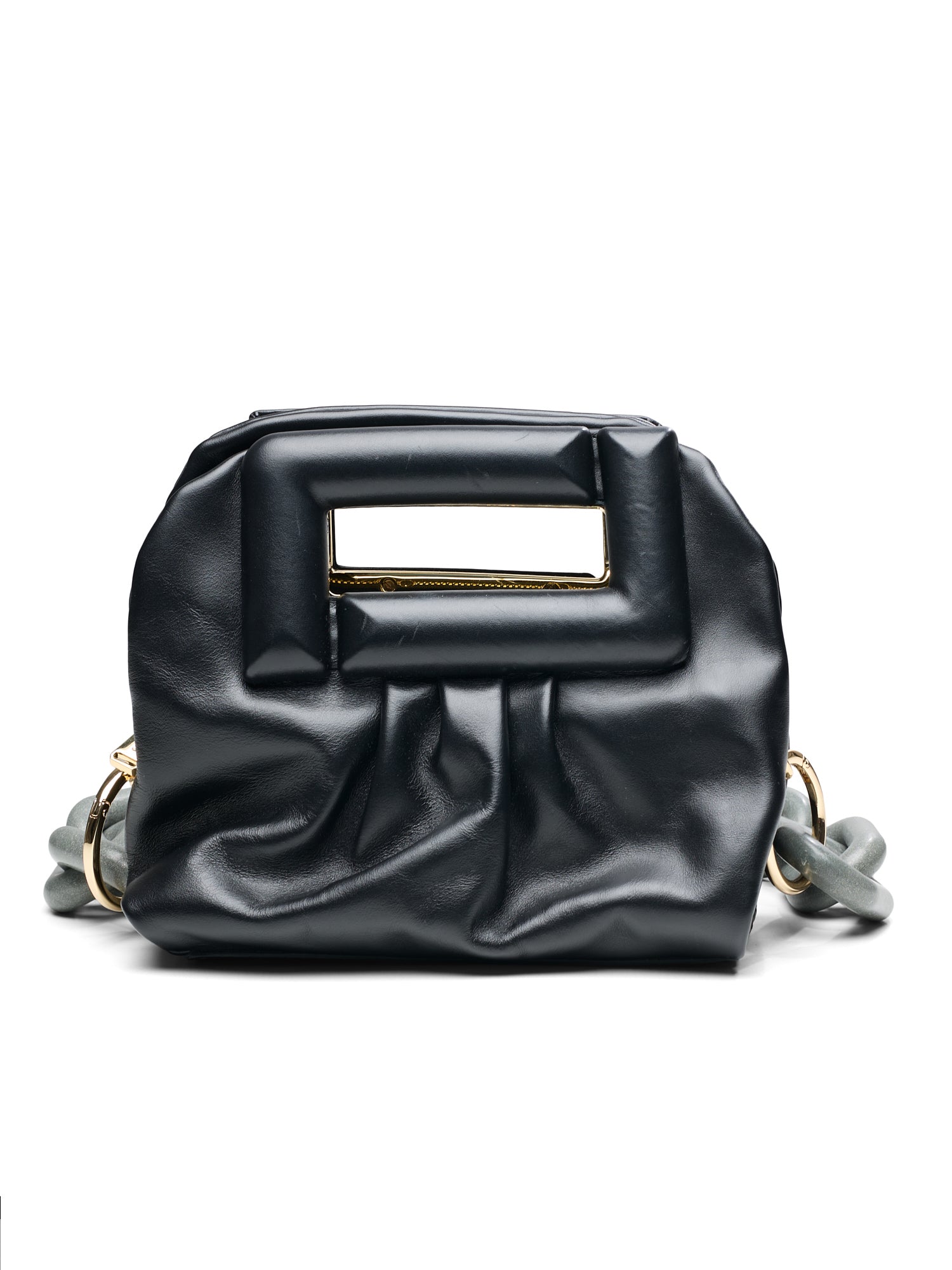 LANCEL PARIS Black "Cocoon" Leather Handbag Mini