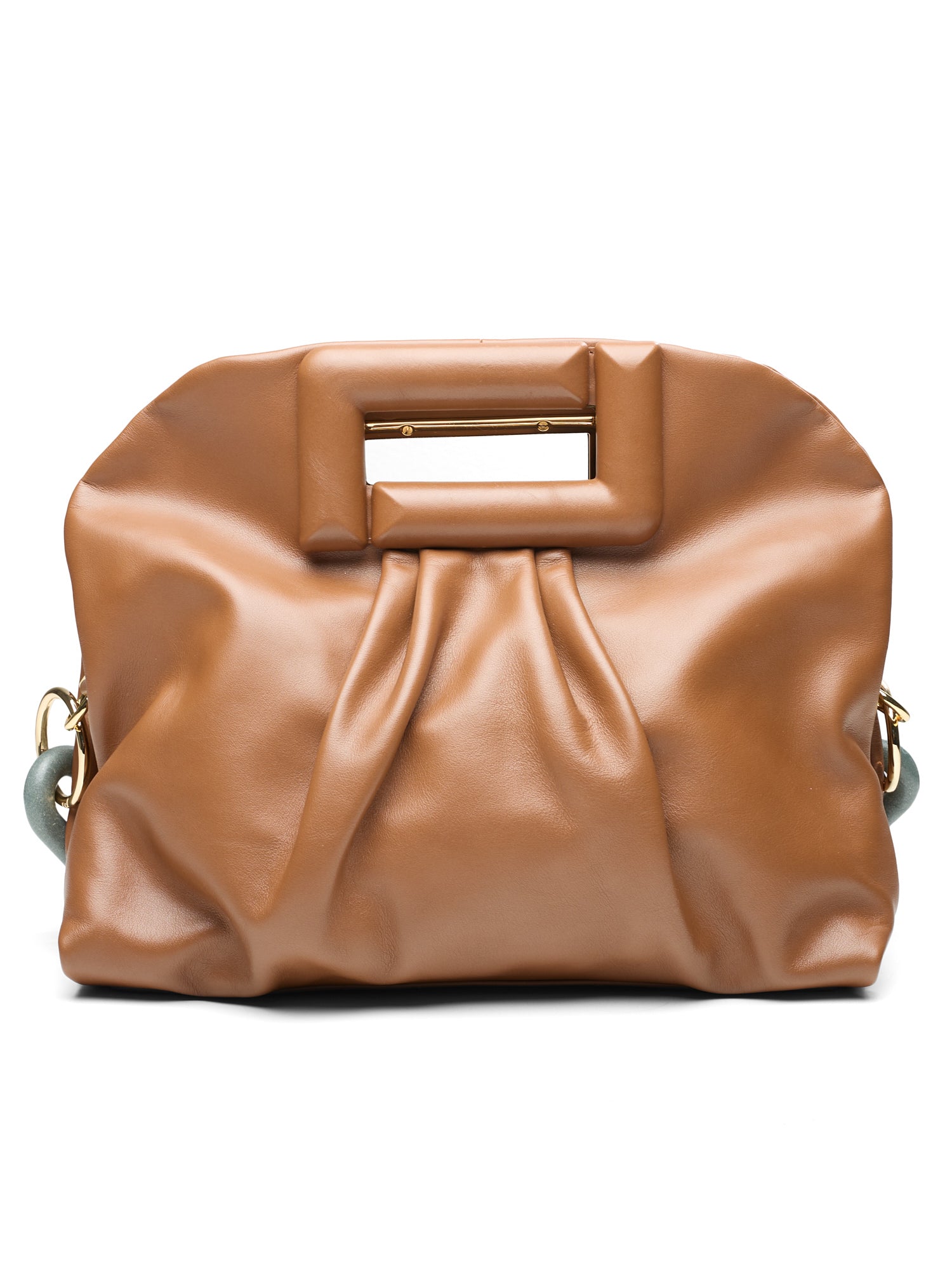 LANCEL PARIS Brown "Cocoon" Broen Leather Handbag Jumbo