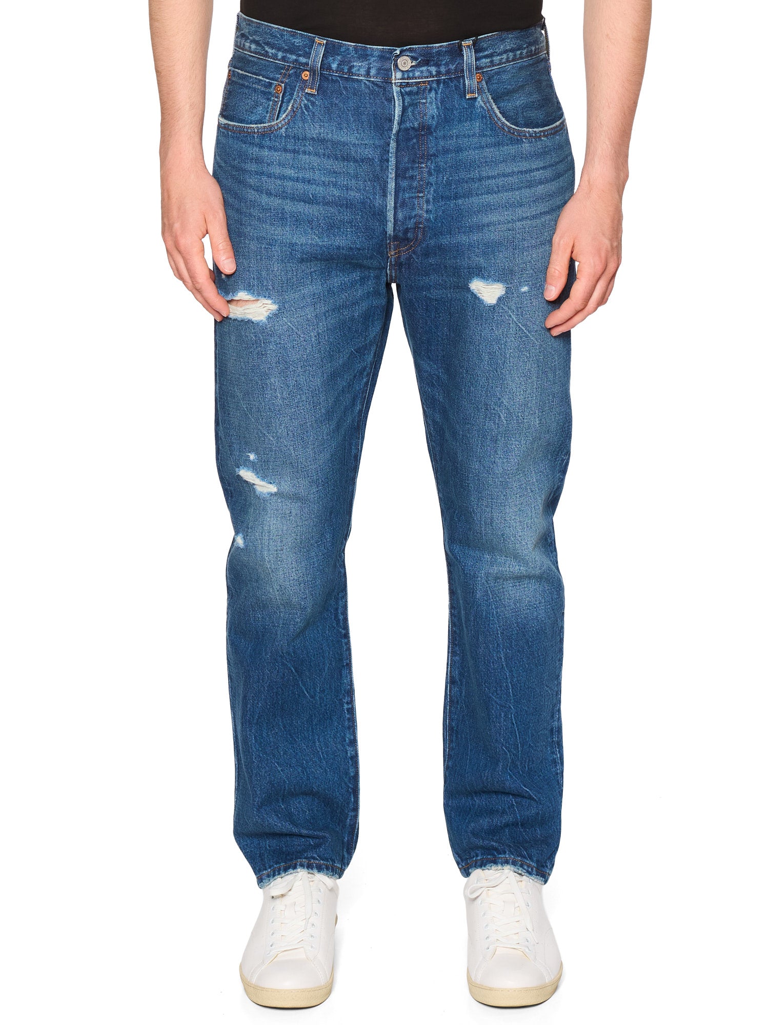 LEVI'S Premium 501 Anniversary Edition Blue Cotton Denim Jeans W32 L30 NEW