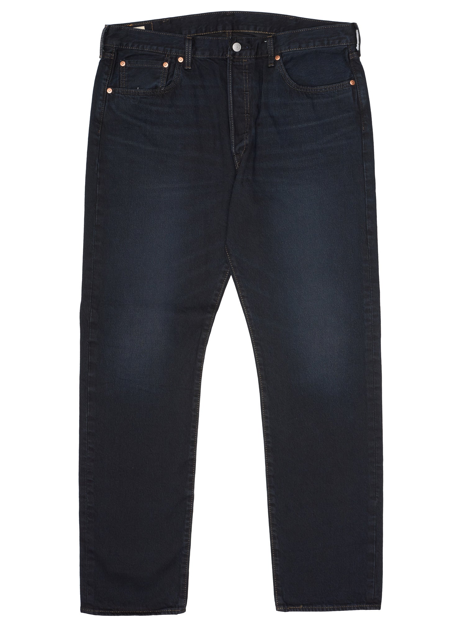 LEVI'S Premium 501 ST Black Cotton Denim Slim Taper Big E Jeans W38 L34