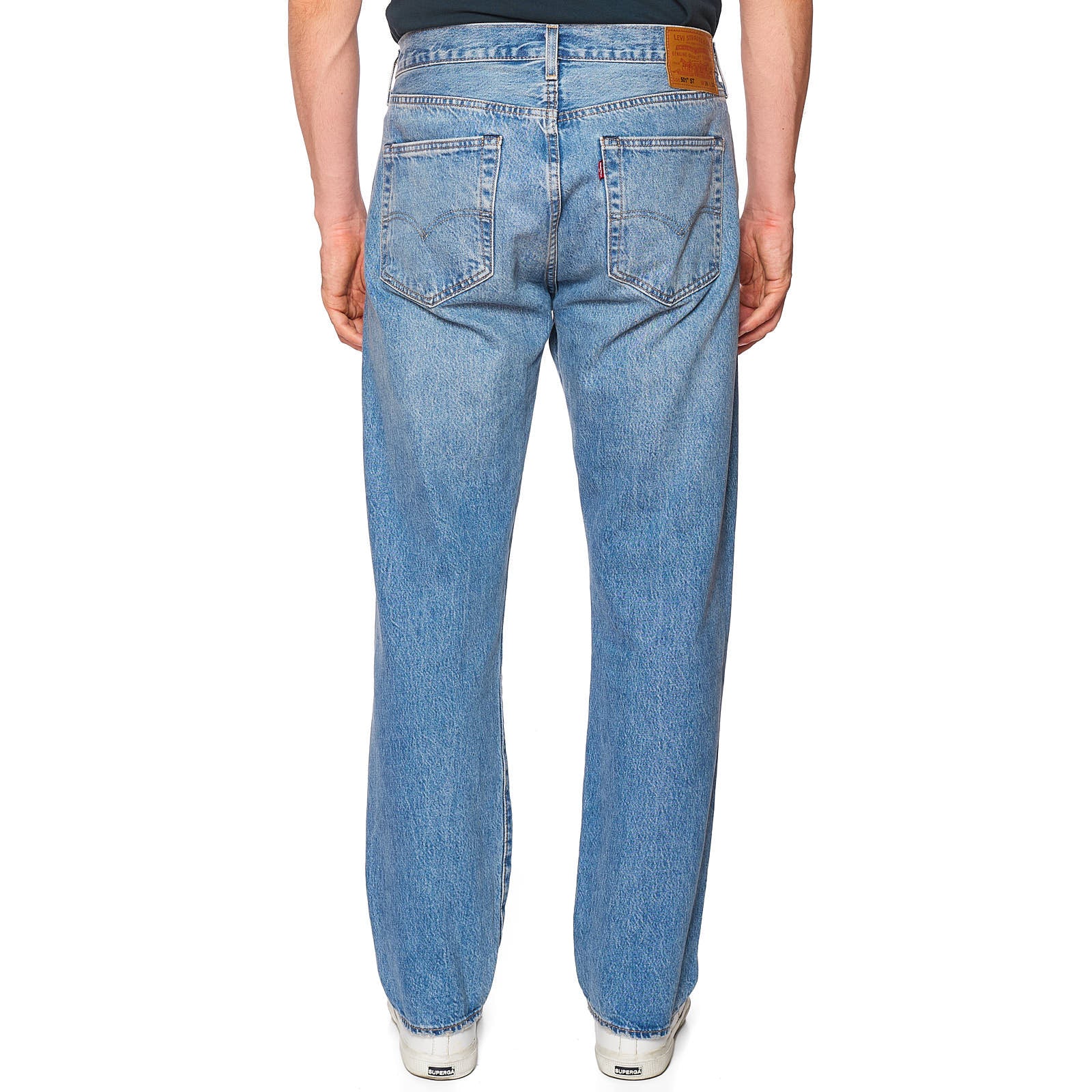 LEVI'S Premium 501 Selvedge Blue Denim Slim Taper Jeans