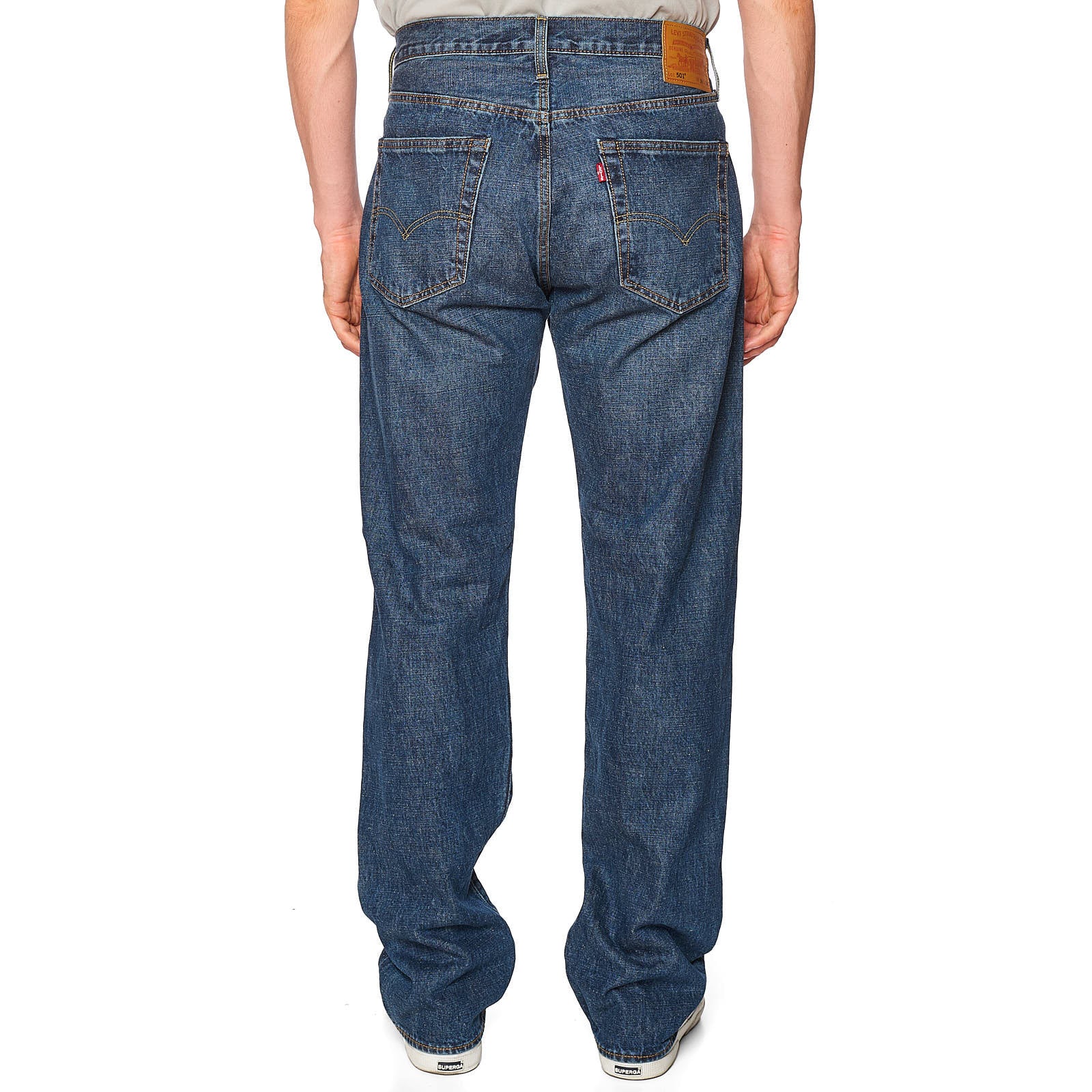 LEVI'S 501 XX Premium Blue Selvedge Cotton-Hemp Straight Fit Jeans W36 L34