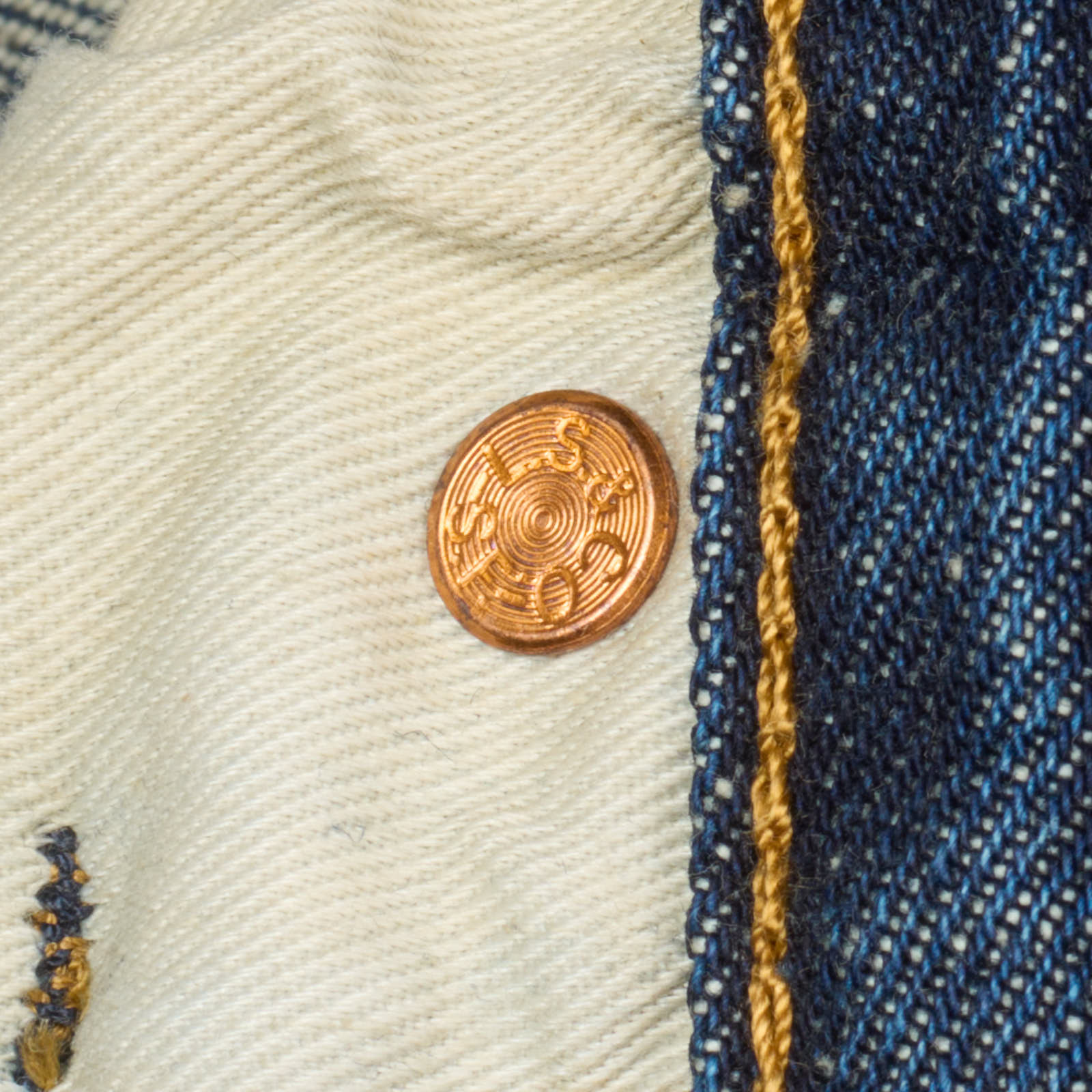 LEVI'S 501 XX Premium Blue Selvedge Cotton-Hemp Straight Fit Jeans W36 L34