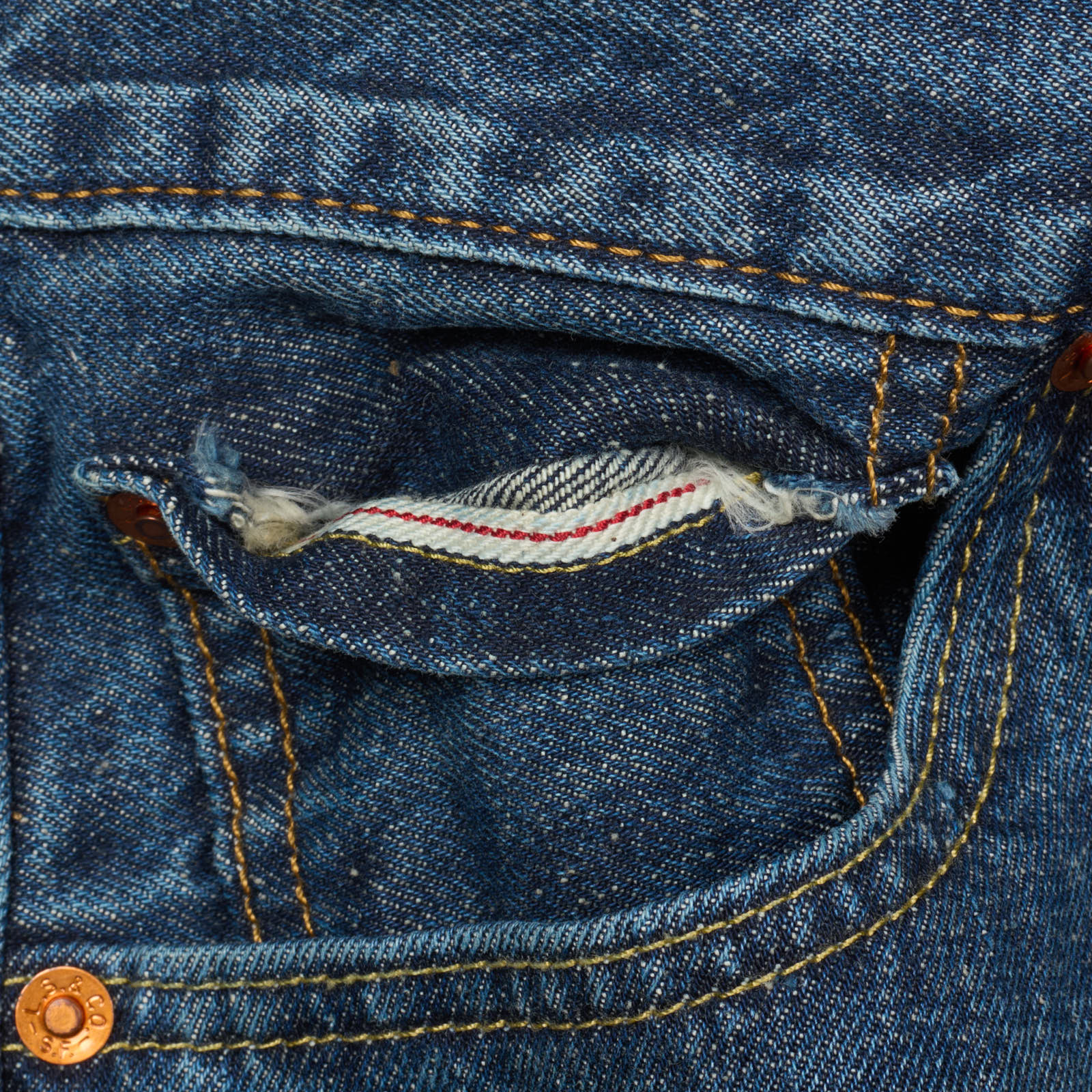 LEVI'S 501 XX Premium Blue Selvedge Cotton-Hemp Straight Fit Jeans W36 L34