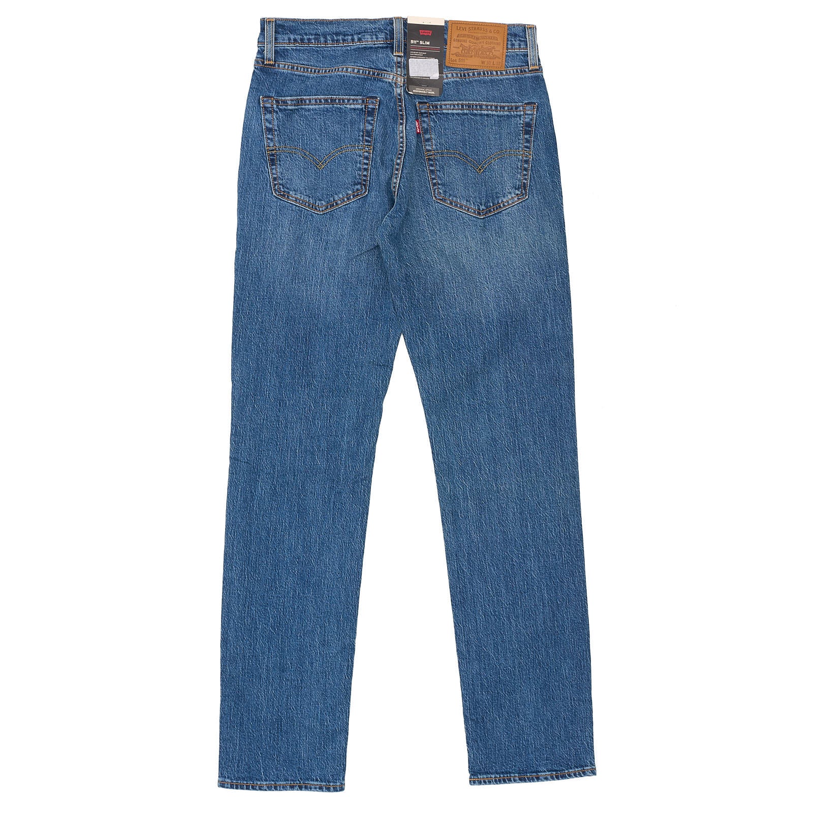 LEVI'S Premium 511 Slim Eco Ease Blue Big E Denim Jeans NEW W30 L32