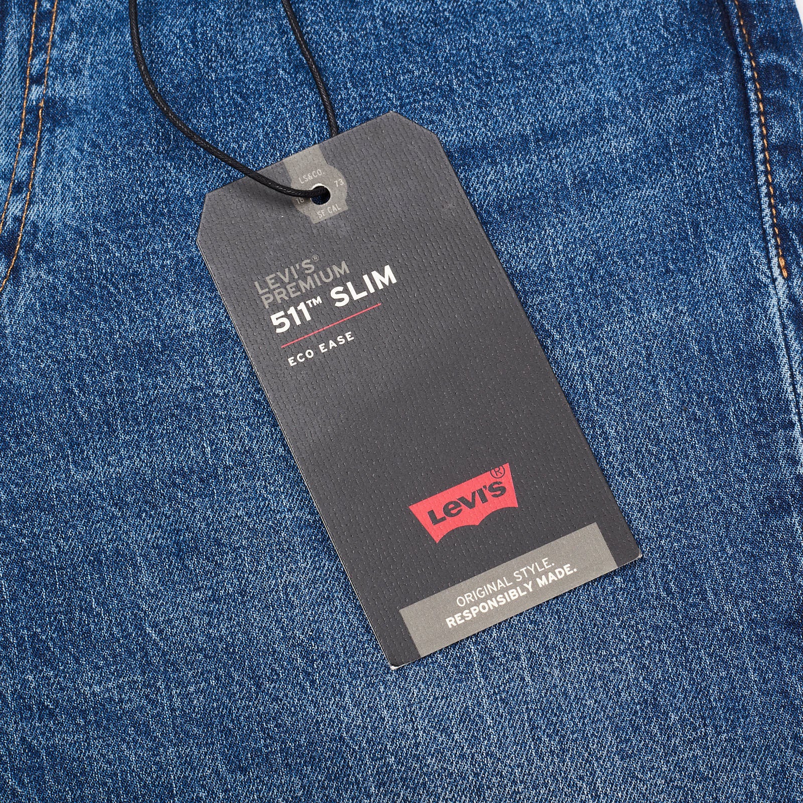 LEVI'S Premium 511 Slim Eco Ease Blue Big E Denim Jeans NEW W30 L34