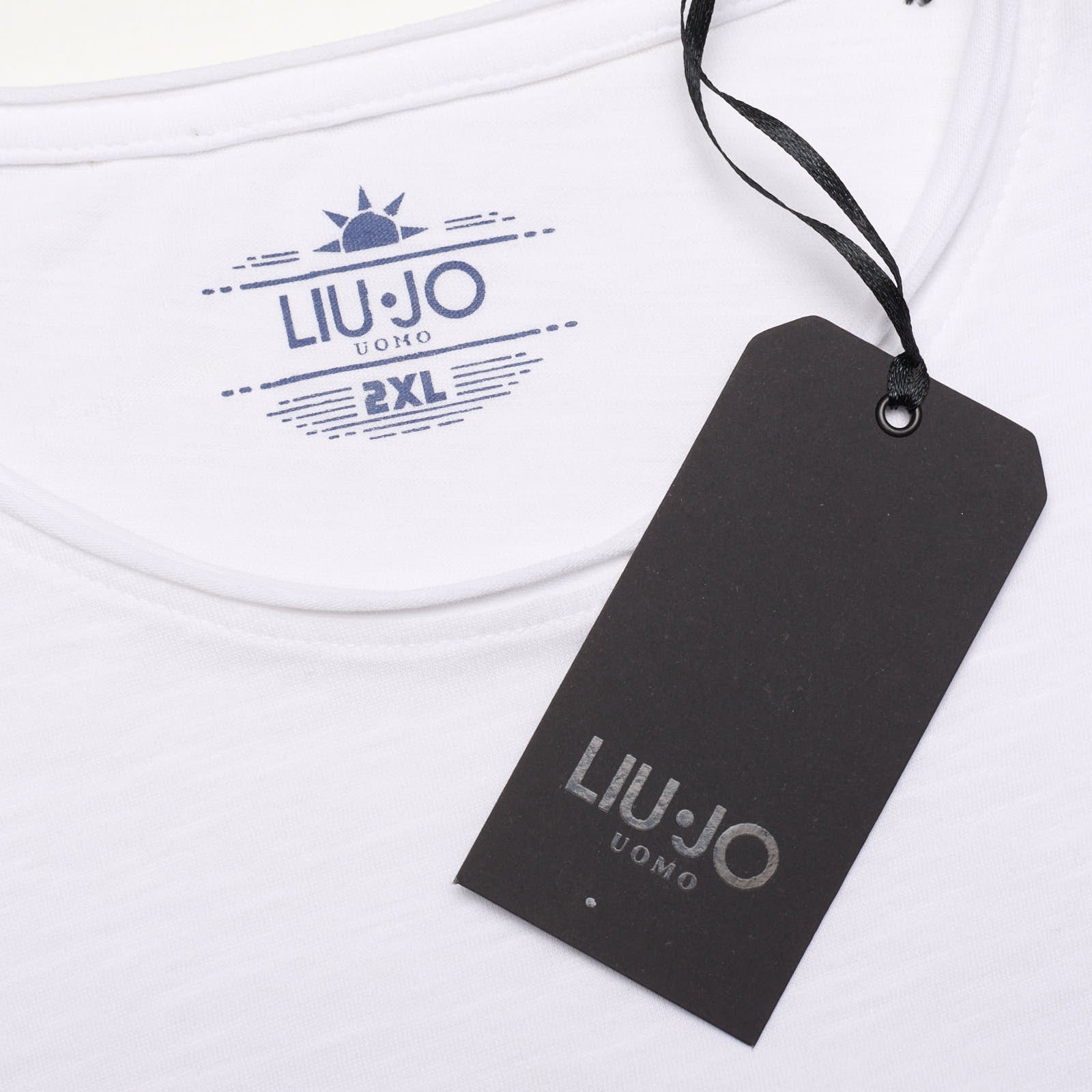 LIU JO Milano White SUMMER Printed Cotton Crew Neck Short Sleeve T-Shirt NEW