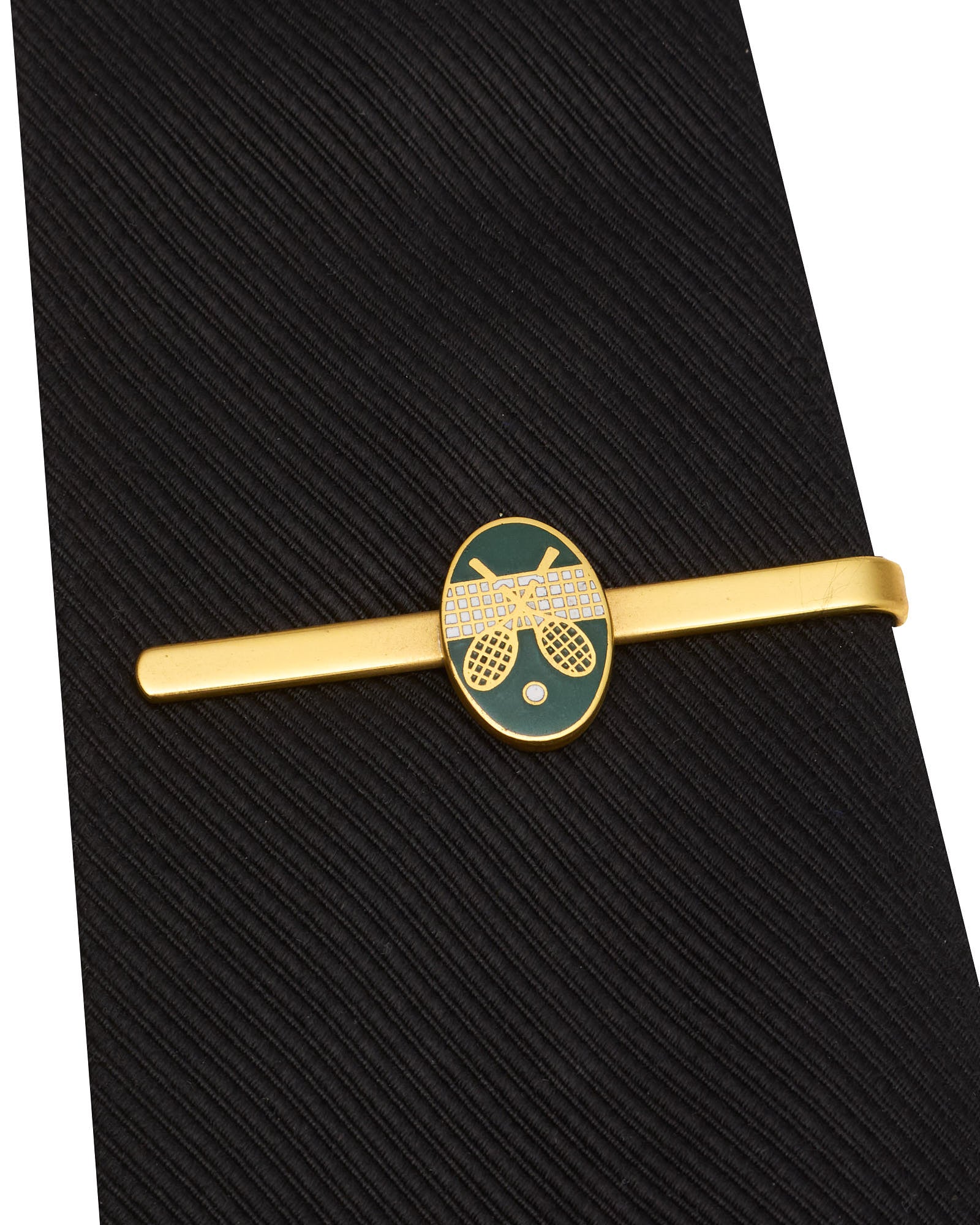 LONDON BADGE & BUTTON "Tennis" Wimbledon Gold Vintage Tie Clip NOS