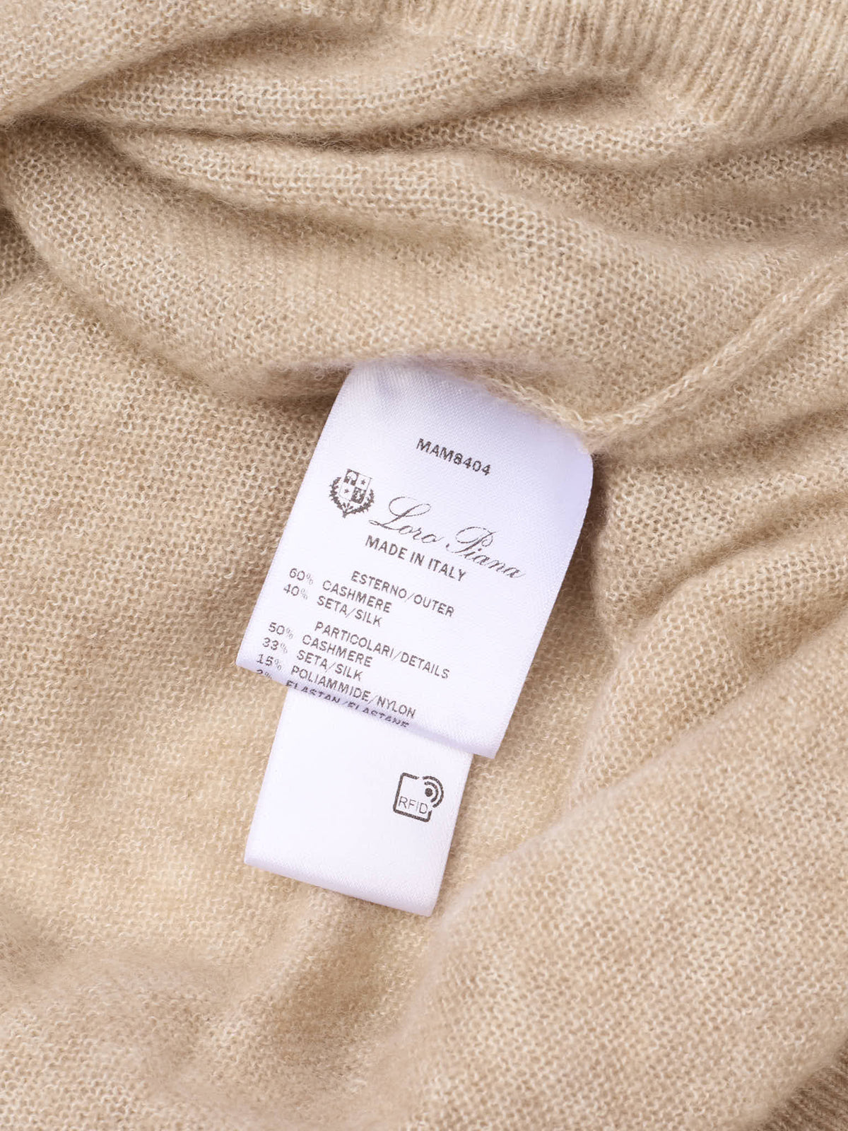 LORO PIANA Beige Cashmere-Silk Sweater NEW
