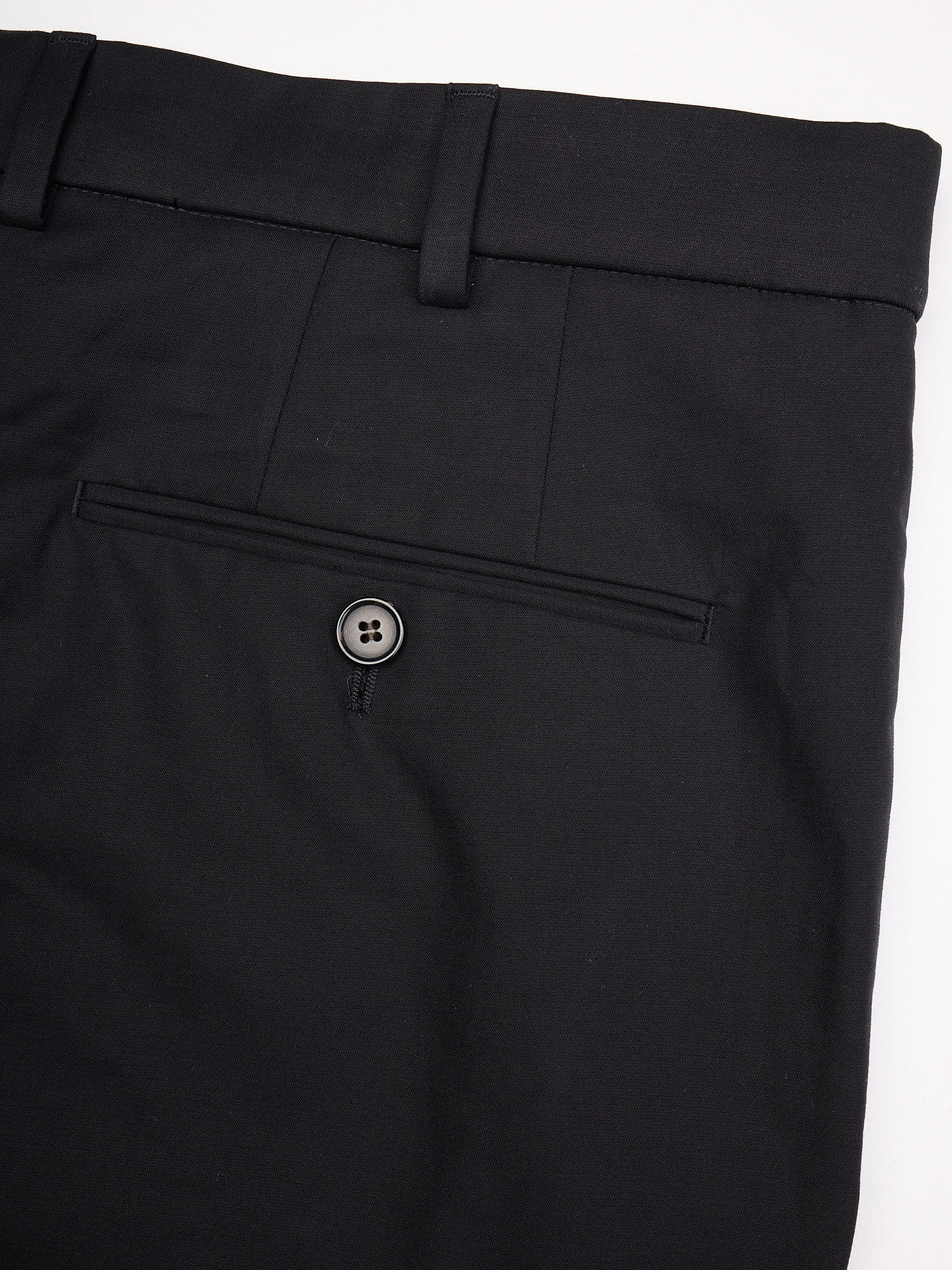 LORO PIANA "Carlo" Black Cotton Pants Stretch