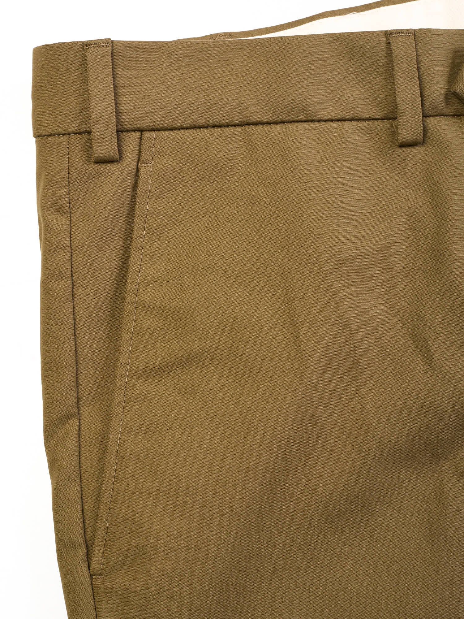 LORO PIANA Carlo Cotton Dusty Khaki Carlo Trousers Hyannis Slim Fit Stretch
