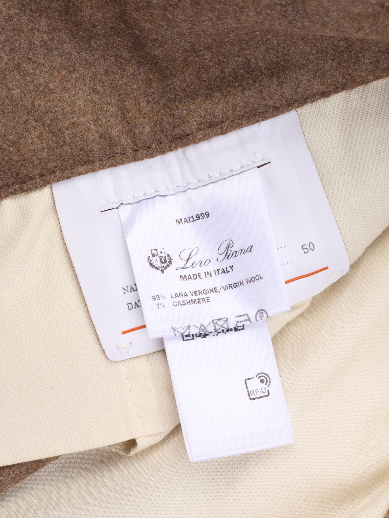 LORO PIANA Brown Virgin Wool-Cashmere Reinga Trousers