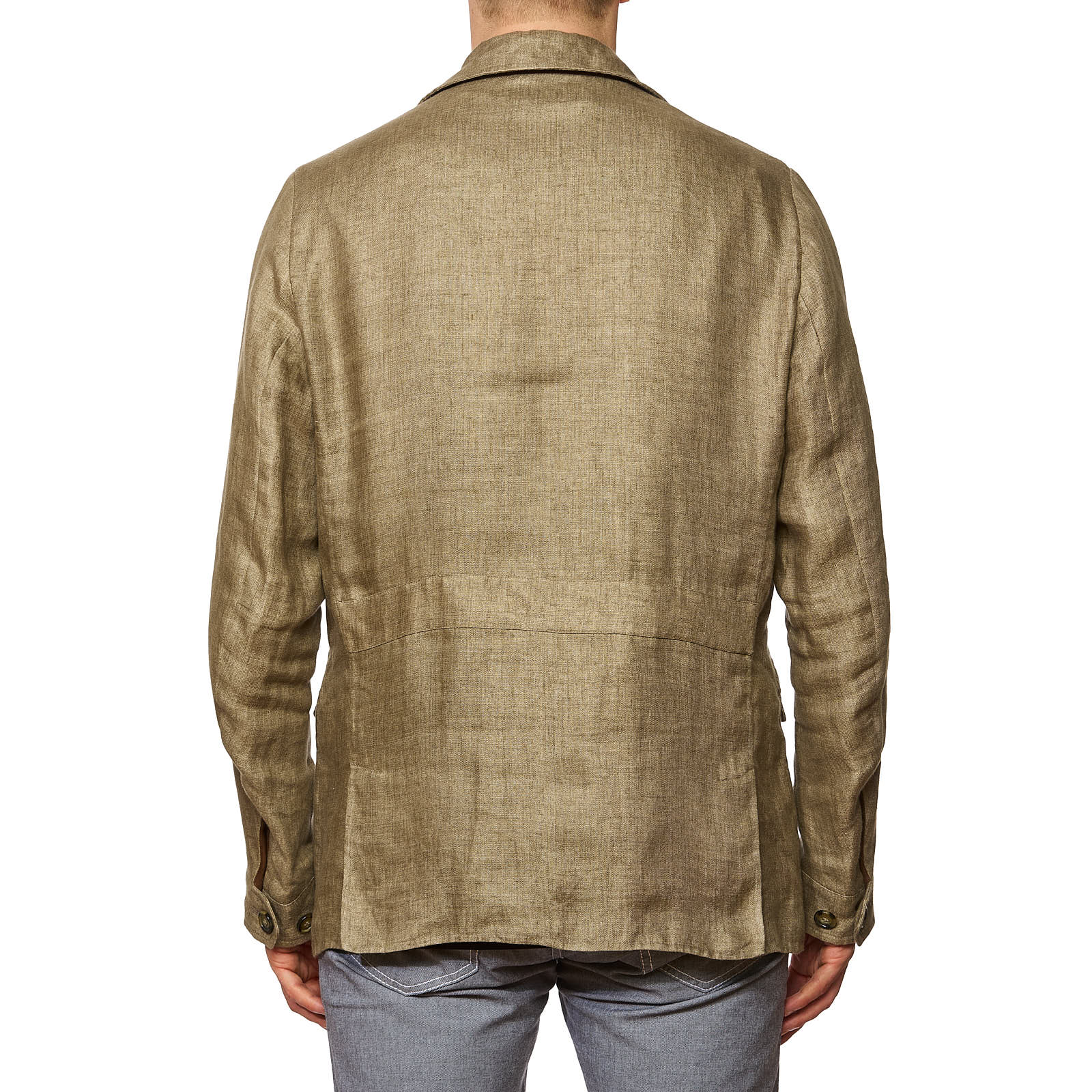 LORO PIANA Dark Beige Linen Traveller Safari Field Jacket Size M NEW