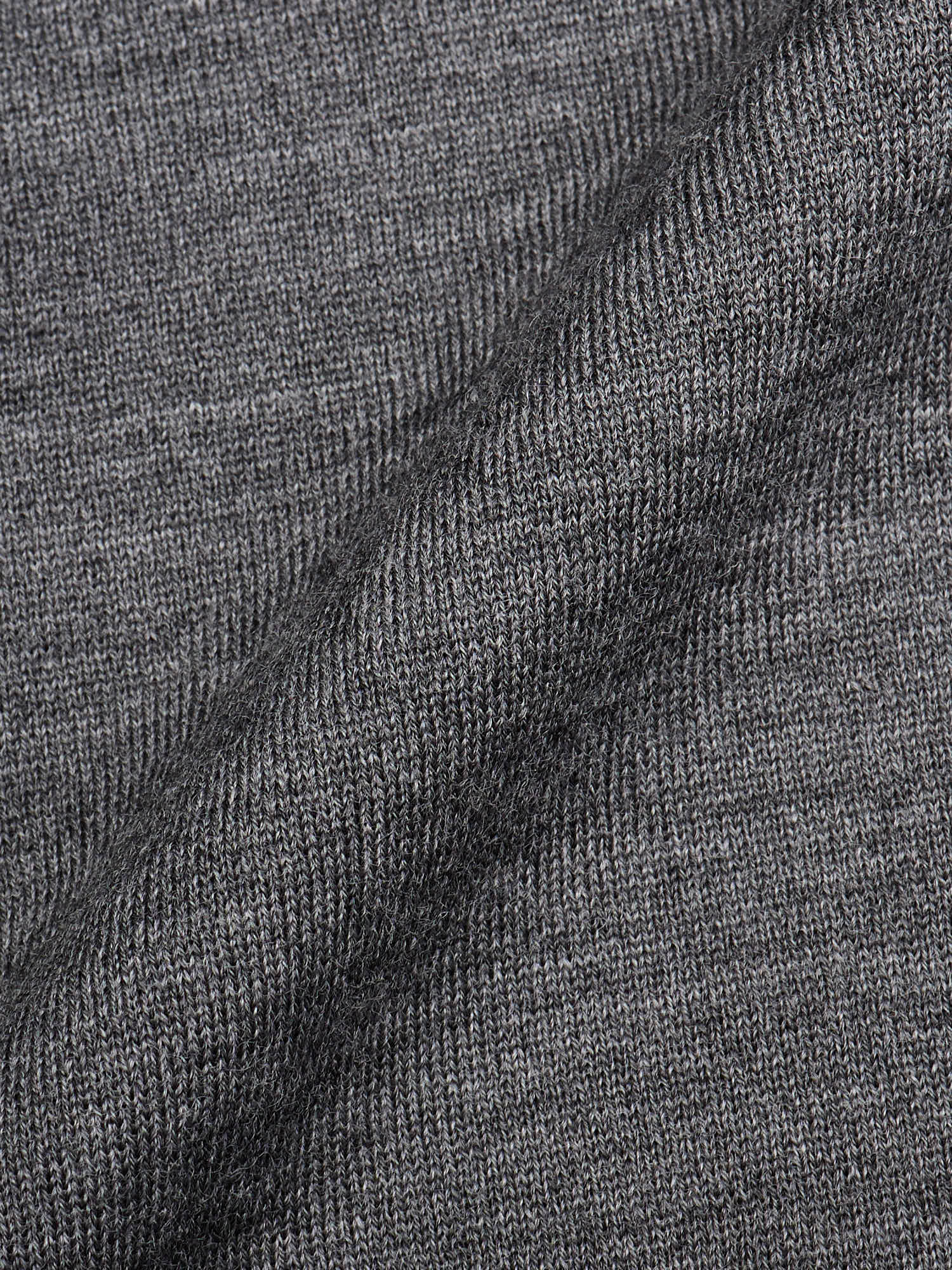 LORO PIANA Gray Wish Wool Long Sleeve Knit Polo Shirt Sweater