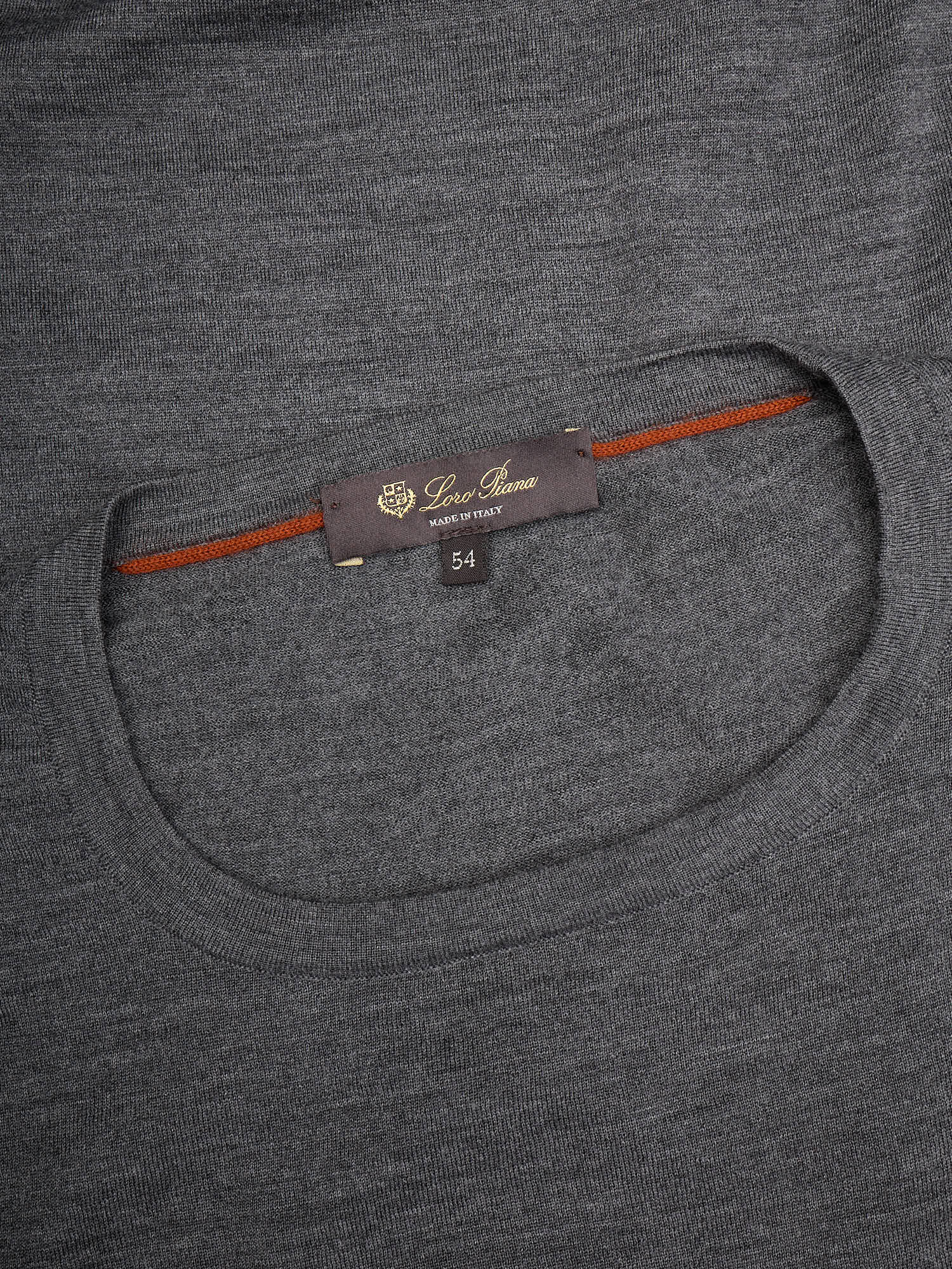 LORO PIANA Gray Wish Wool Long Sleeve T-Shirt Sweater