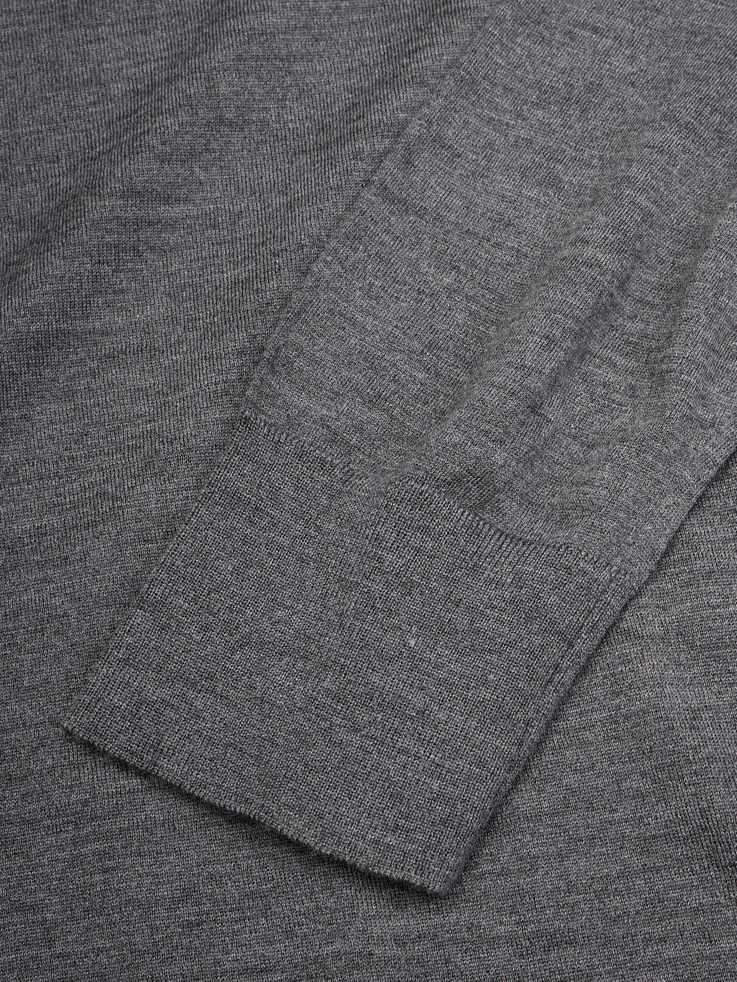 LORO PIANA Gray Wish Wool Long Sleeve T-Shirt Sweater