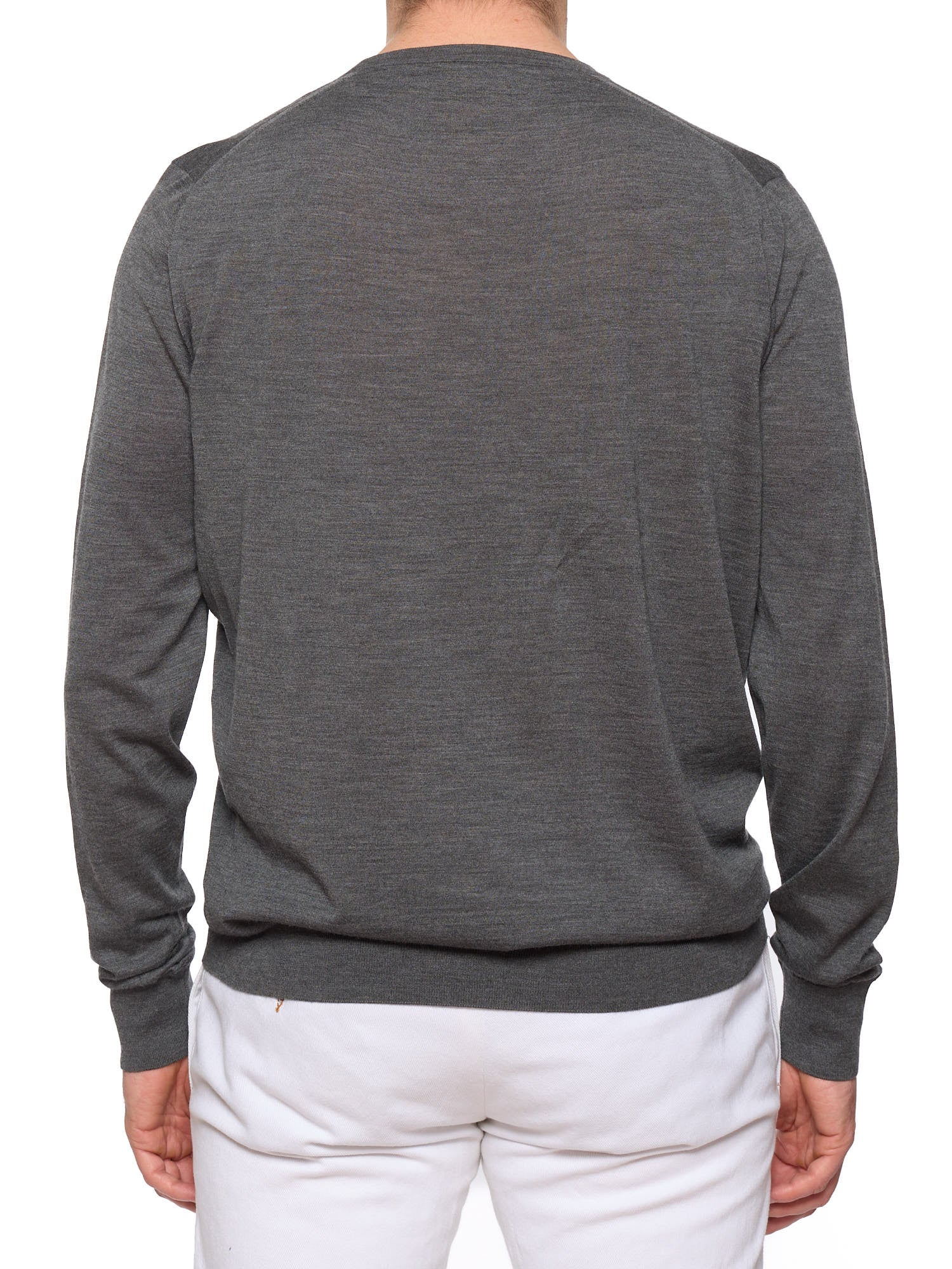 LORO PIANA Gray Wish Wool Long Sleeve T-Shirt Sweater